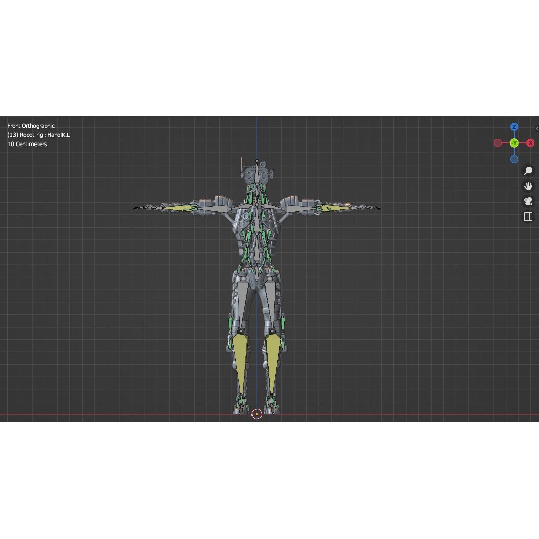 Futuristic Robot - Low-Poly Game-Ready 3D Model - View 43