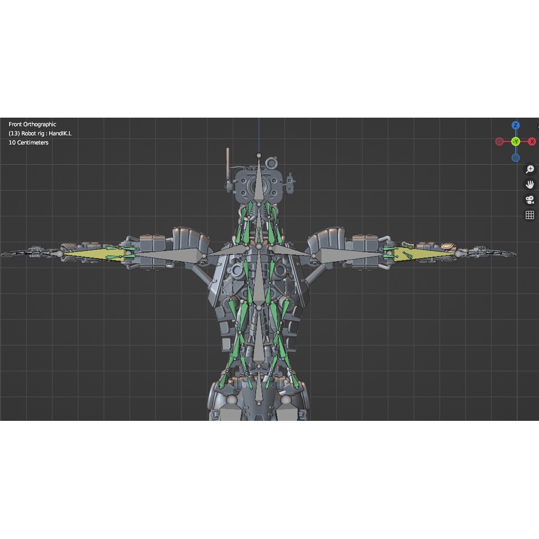 Futuristic Robot - Low-Poly Game-Ready 3D Model - View 44