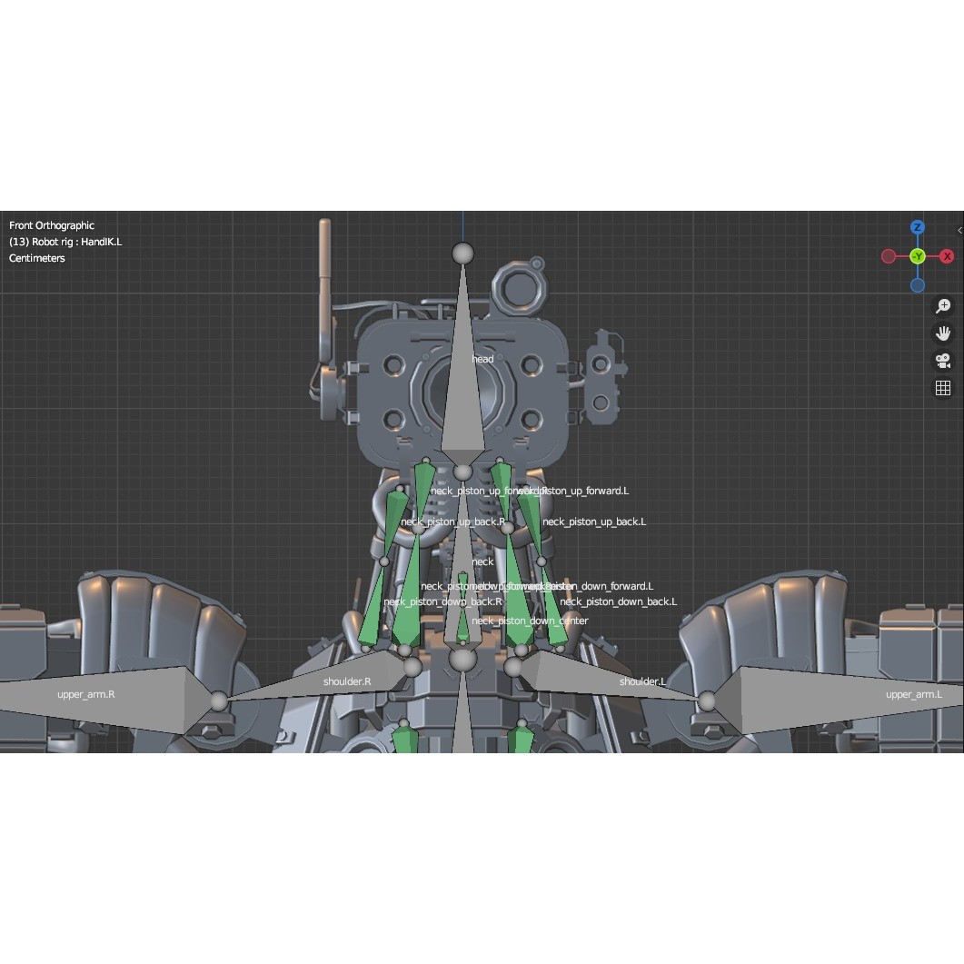 Futuristic Robot - Low-Poly Game-Ready 3D Model - View 45