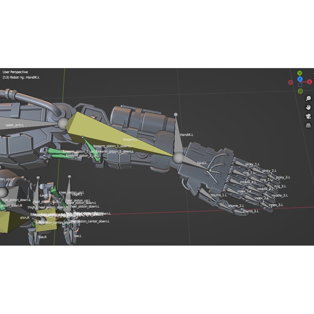 Futuristic Robot - Low-Poly Game-Ready 3D Model - View 47