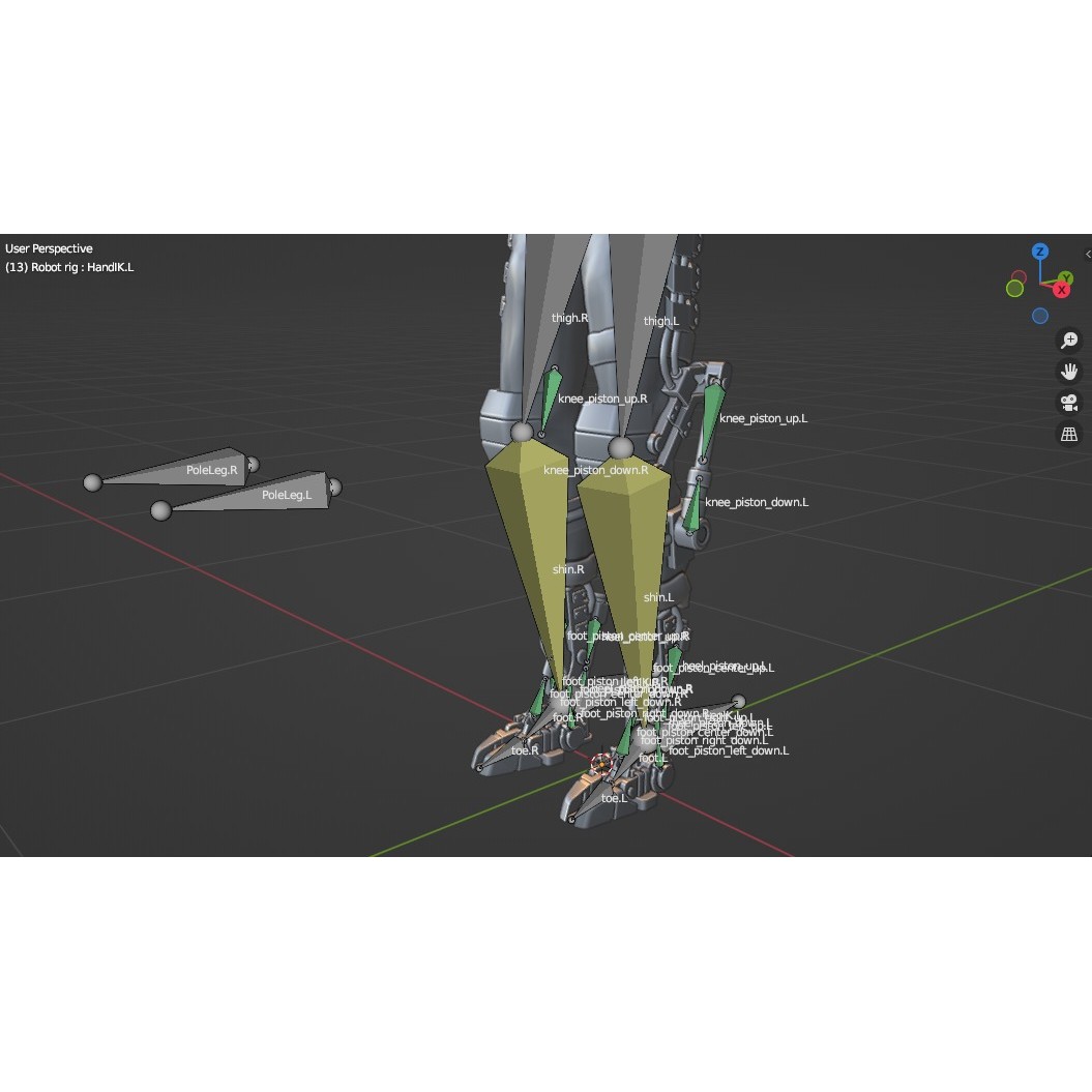 Futuristic Robot - Low-Poly Game-Ready 3D Model - View 48