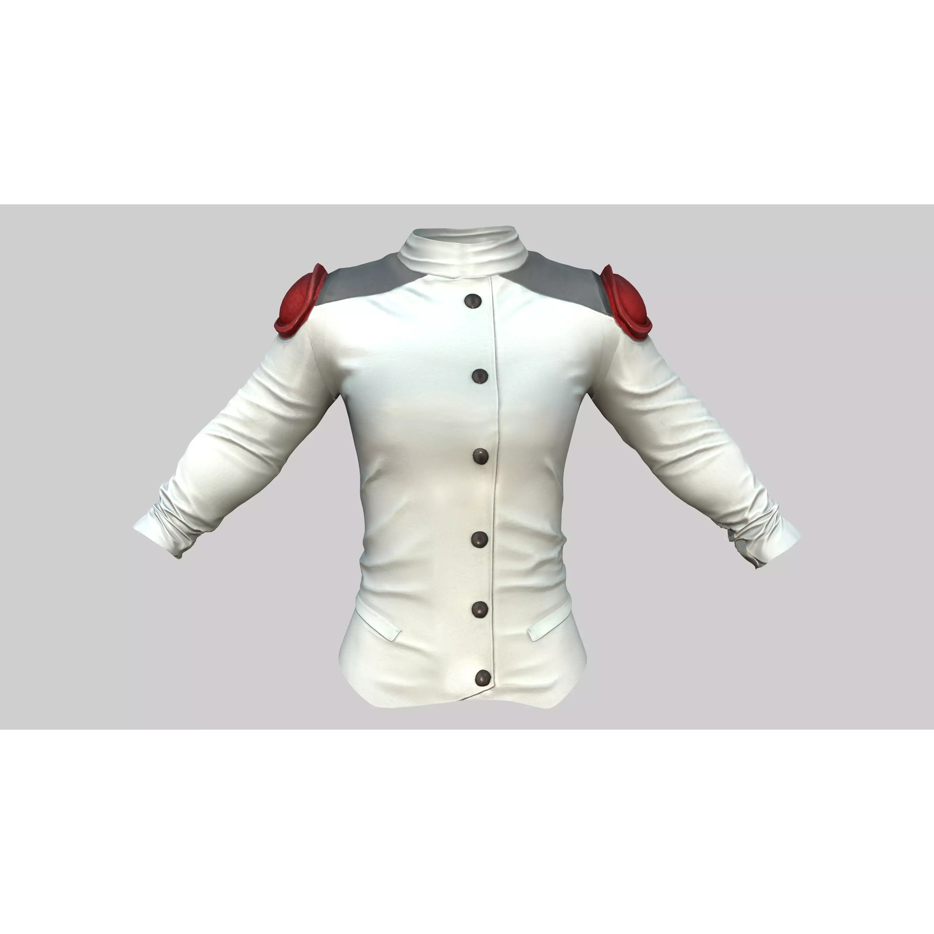 Mens Space Agent Jacket - Low-Poly Game-Ready 3D Model - View 2