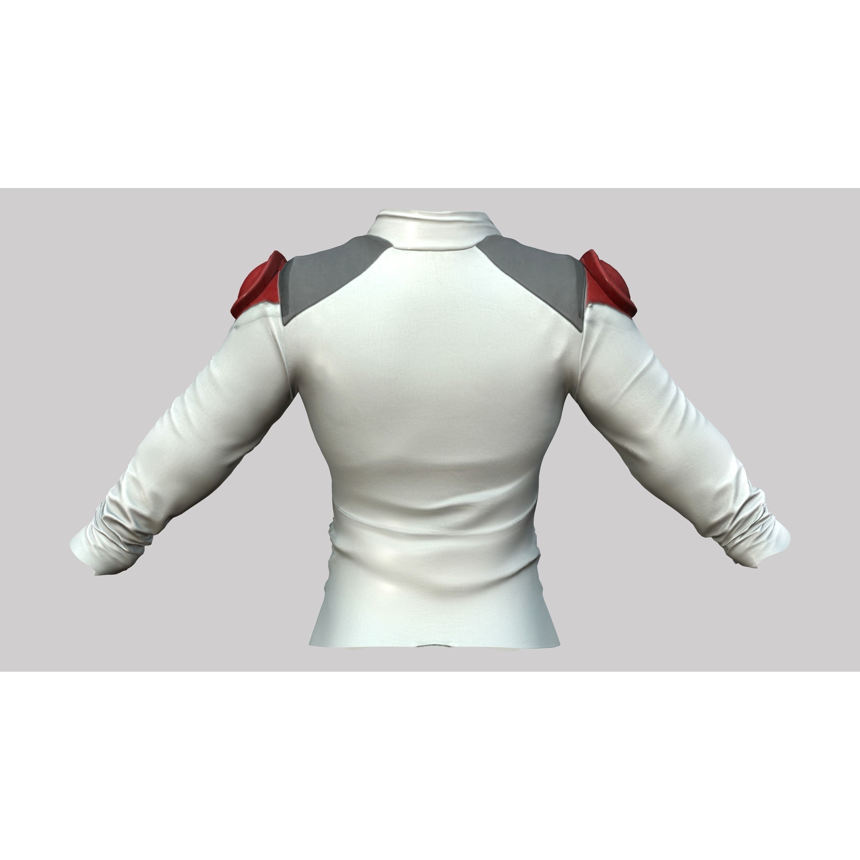 Mens Space Agent Jacket - Low-Poly Game-Ready 3D Model - View 5
