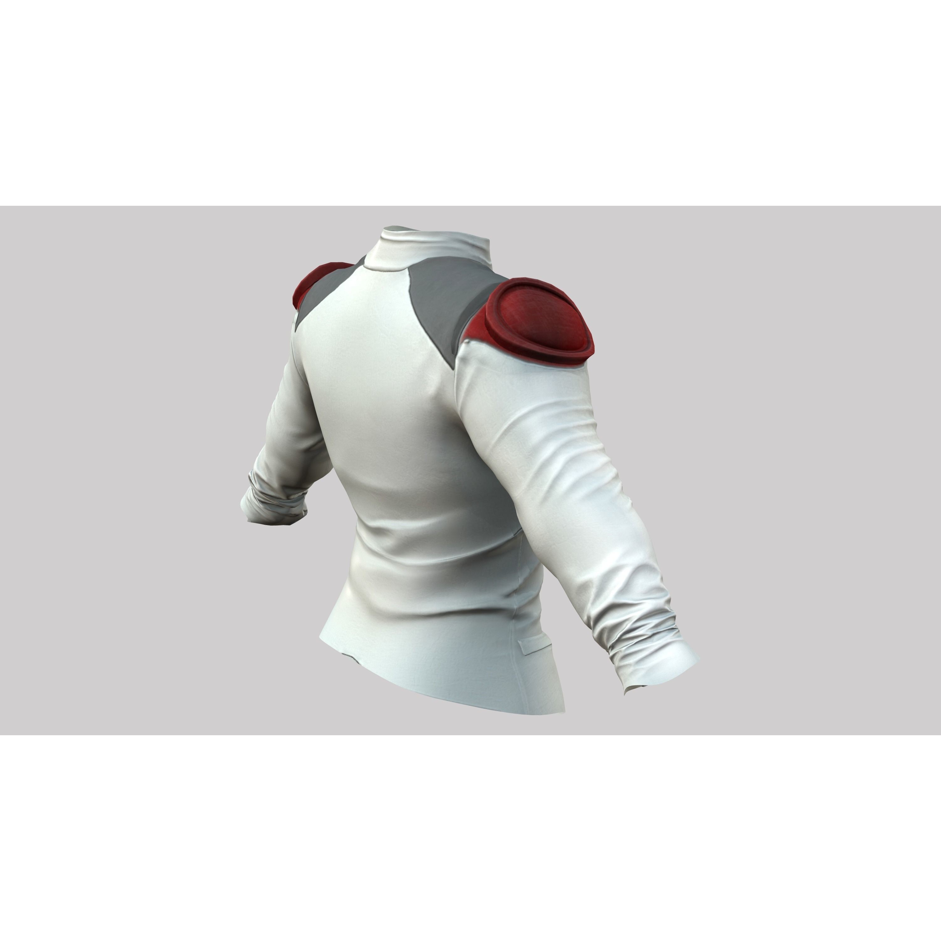 Mens Space Agent Jacket - Low-Poly Game-Ready 3D Model - View 6