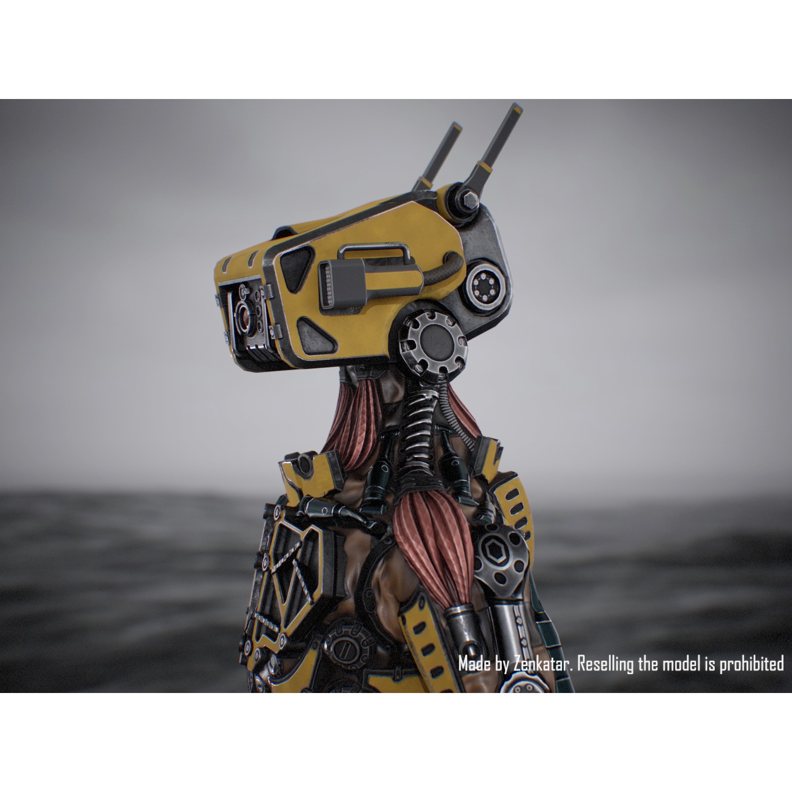 Industrial Robot - Low-Poly Game-Ready 3D Model - View 10