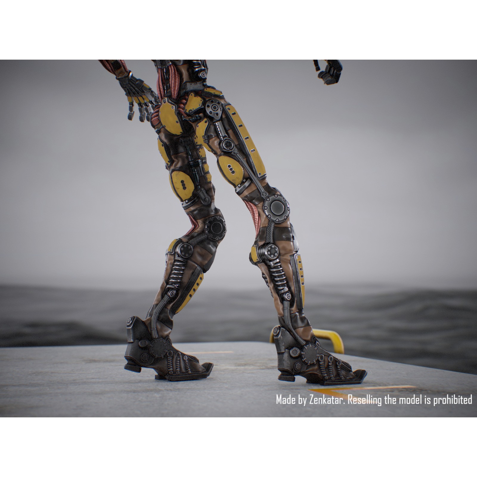 Industrial Robot - Low-Poly Game-Ready 3D Model - View 13