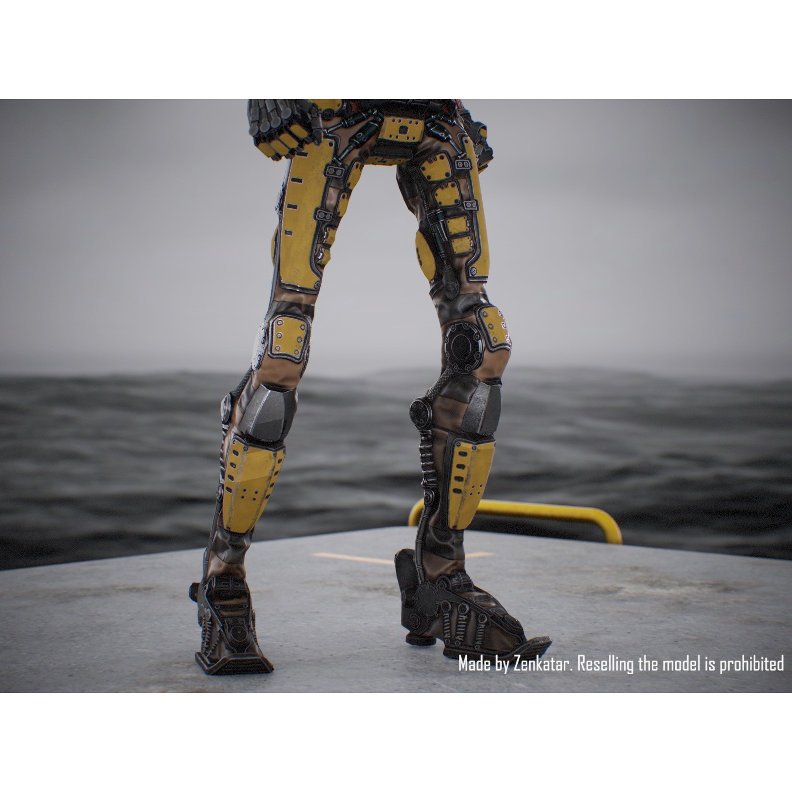 Industrial Robot - Low-Poly Game-Ready 3D Model - View 15