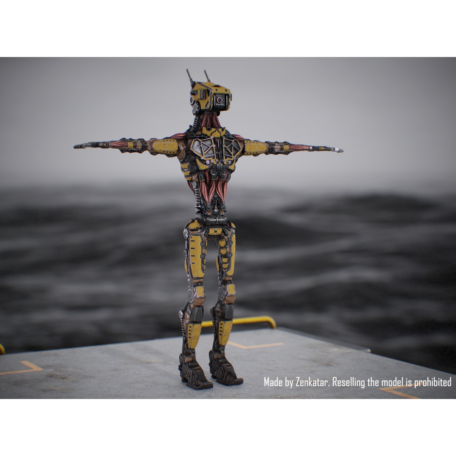 Industrial Robot - Low-Poly Game-Ready 3D Model - View 16