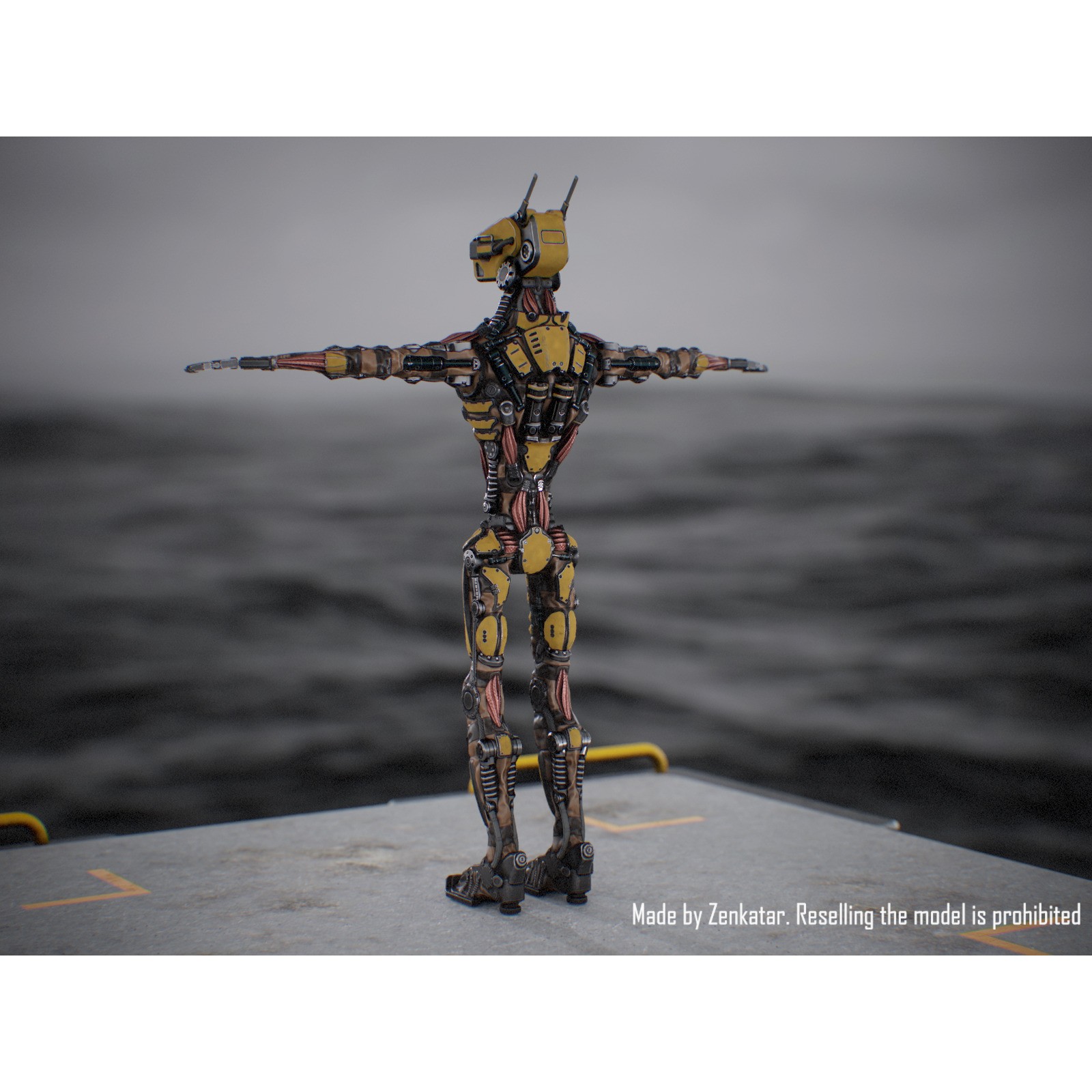 Industrial Robot - Low-Poly Game-Ready 3D Model - View 17