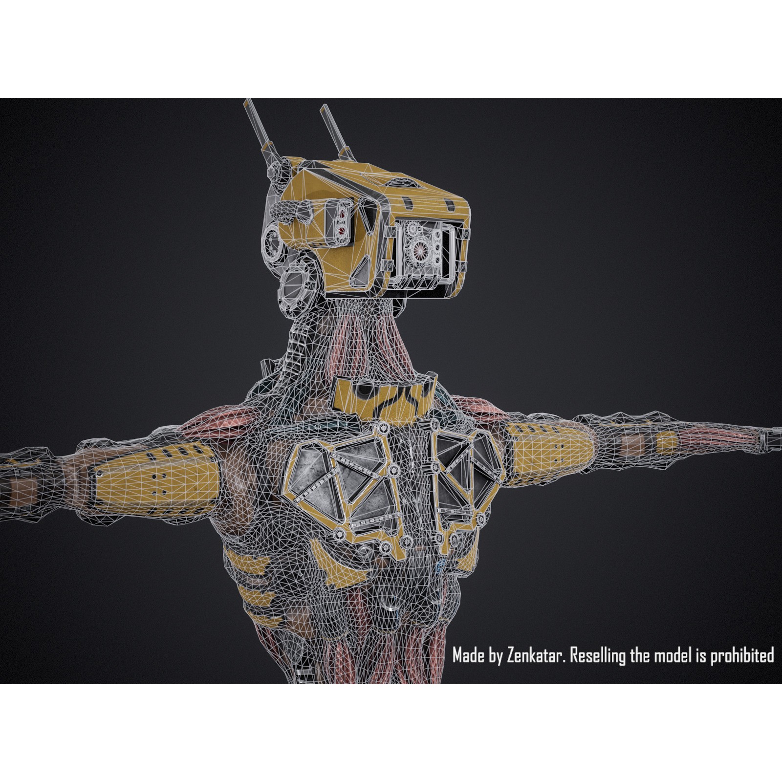 Industrial Robot - Low-Poly Game-Ready 3D Model - View 20
