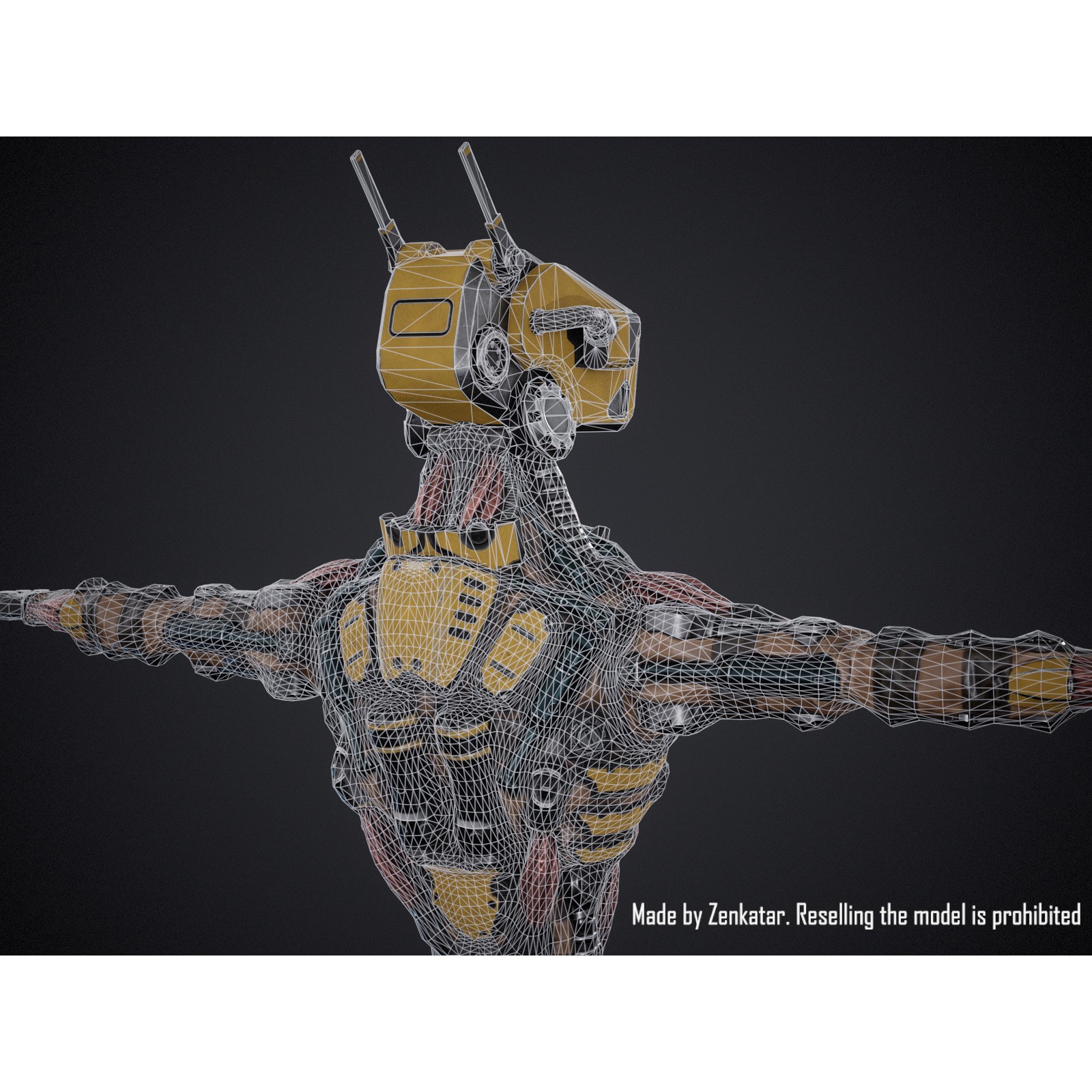 Industrial Robot - Low-Poly Game-Ready 3D Model - View 21