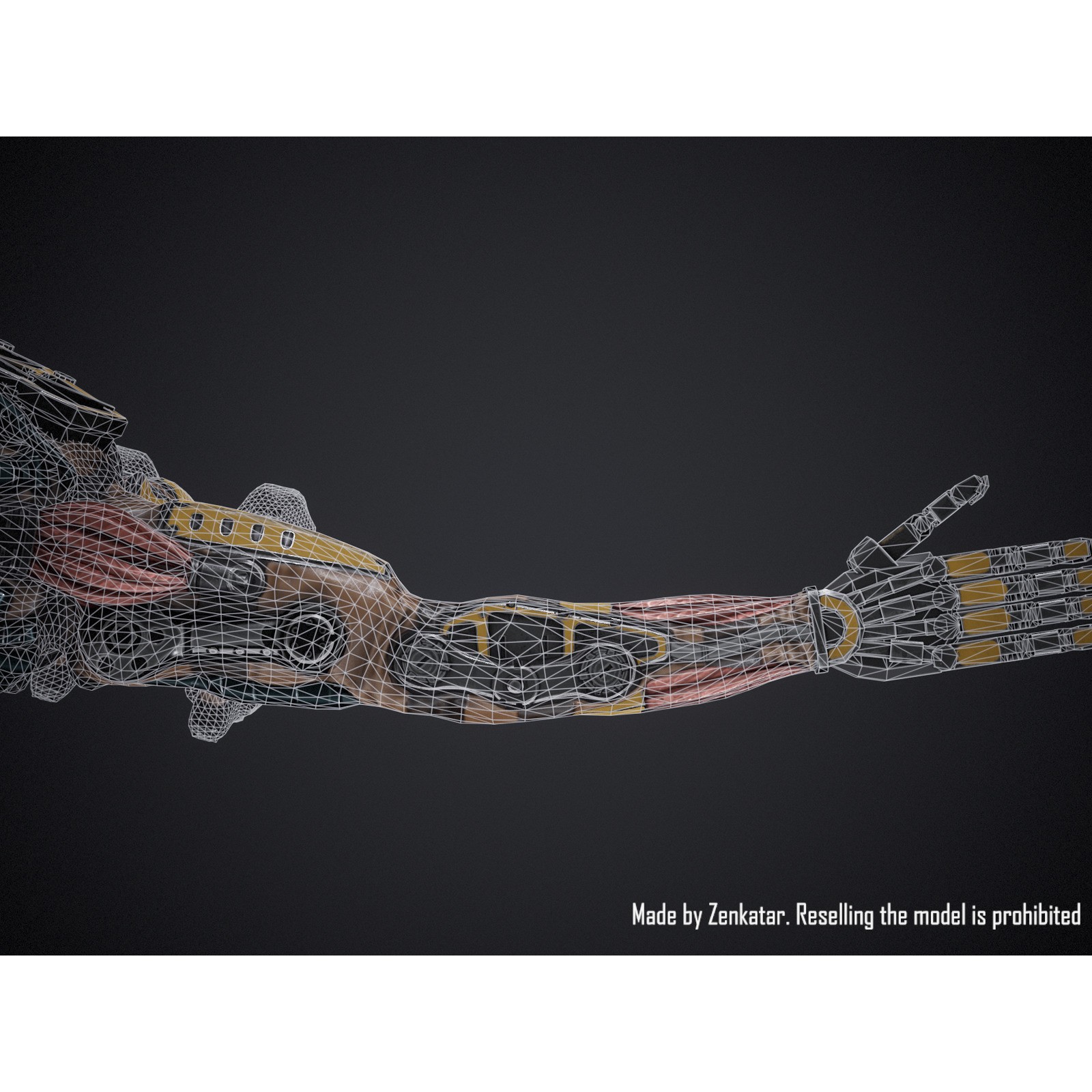 Industrial Robot - Low-Poly Game-Ready 3D Model - View 22