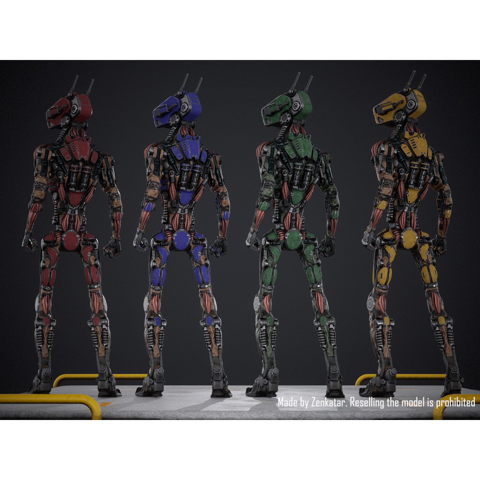 Industrial Robot - Low-Poly Game-Ready 3D Model - View 4