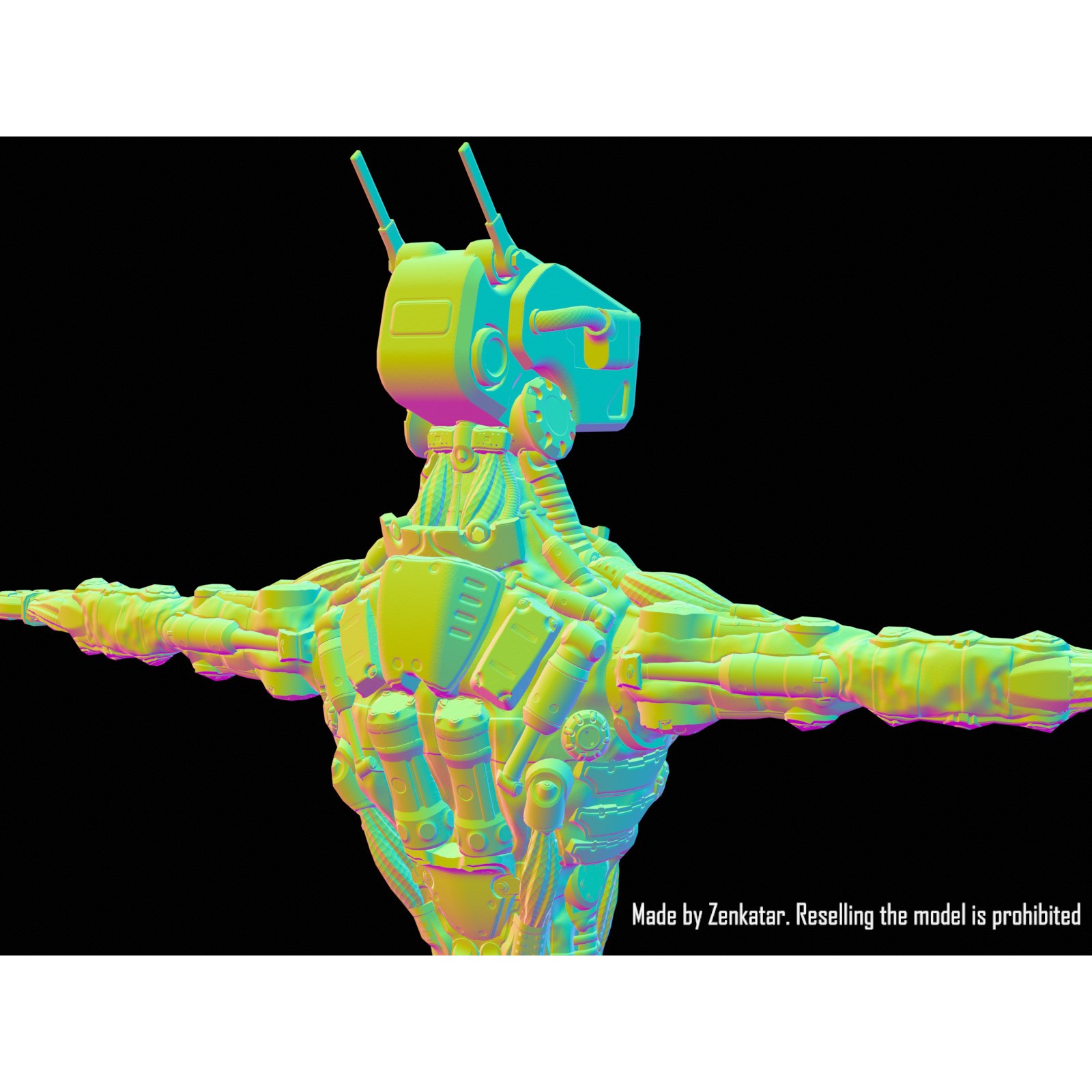 Industrial Robot - Low-Poly Game-Ready 3D Model - View 44