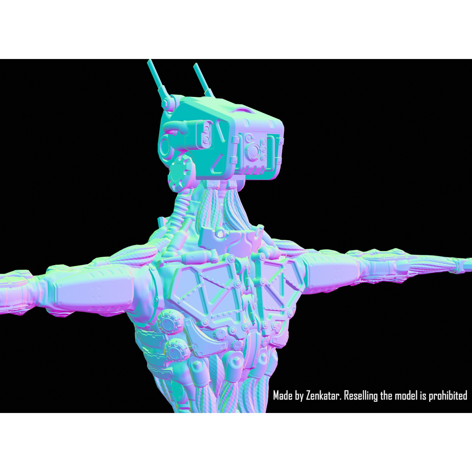 Industrial Robot - Low-Poly Game-Ready 3D Model - View 45