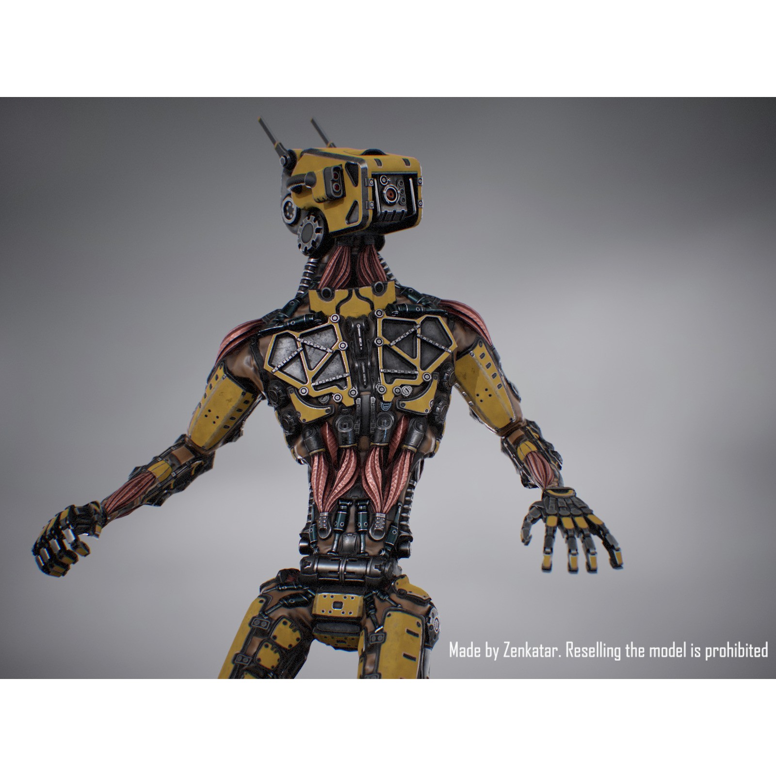 Industrial Robot - Low-Poly Game-Ready 3D Model - View 6