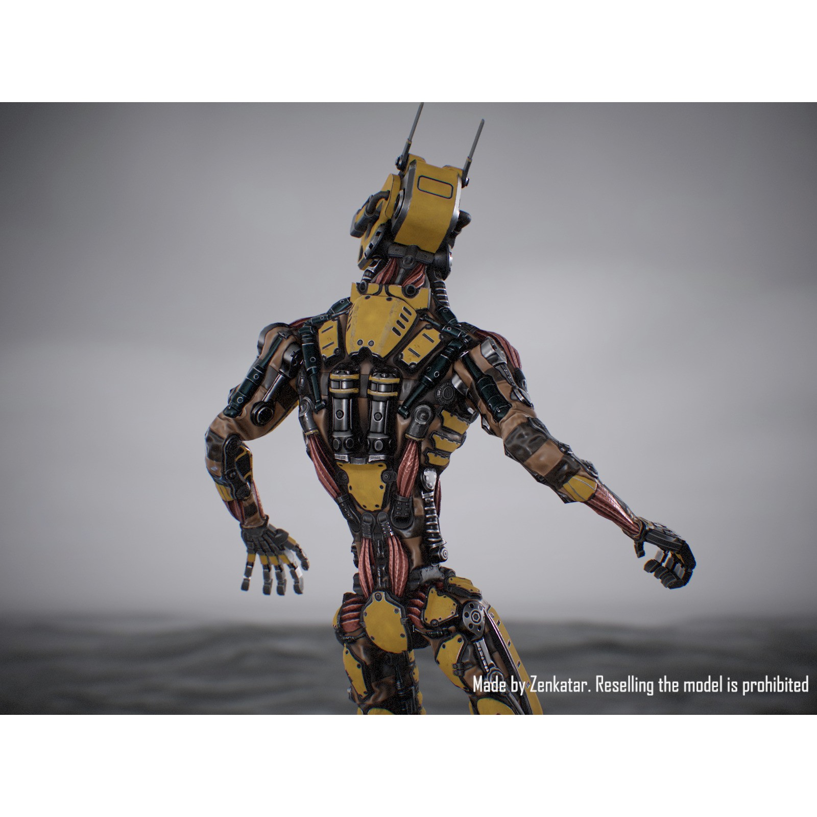 Industrial Robot - Low-Poly Game-Ready 3D Model - View 8