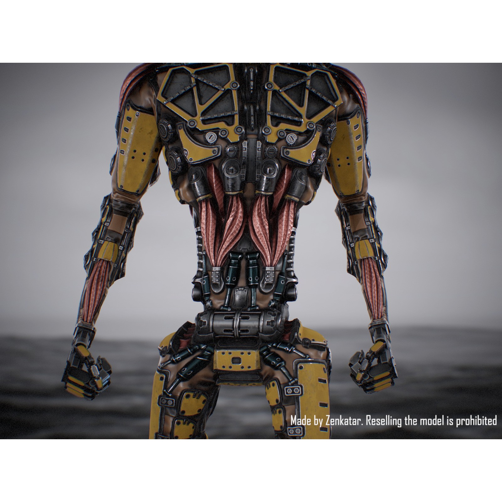 Industrial Robot - Low-Poly Game-Ready 3D Model - View 9