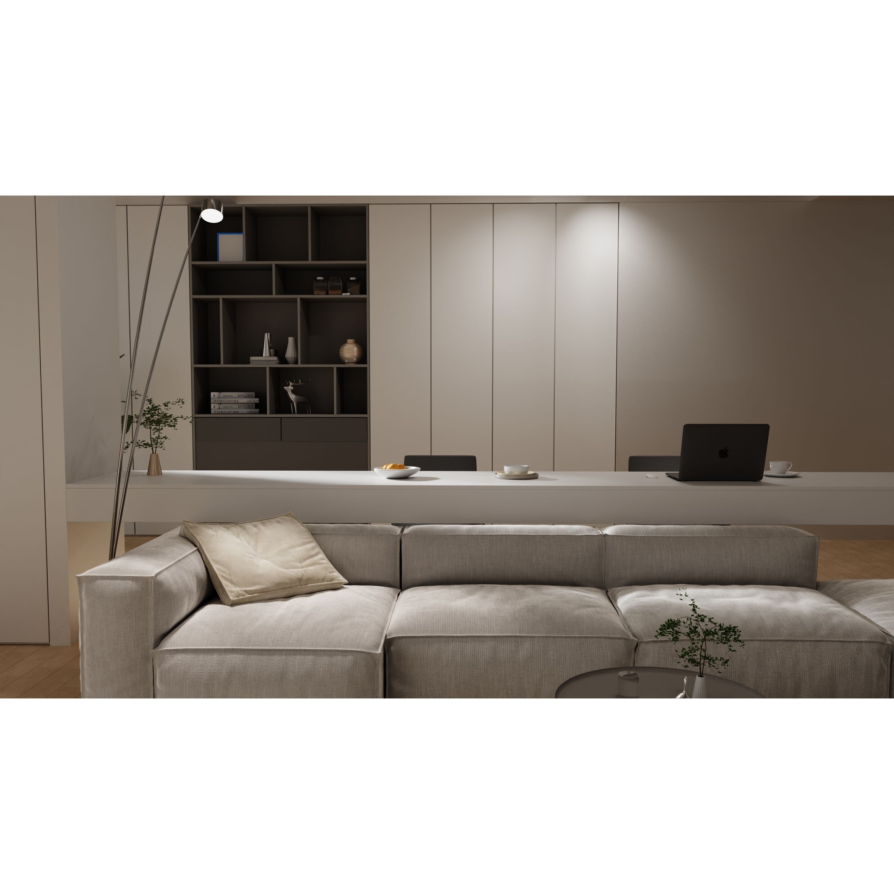 Log Style Living Room - Game-Ready 3D Model - View 5