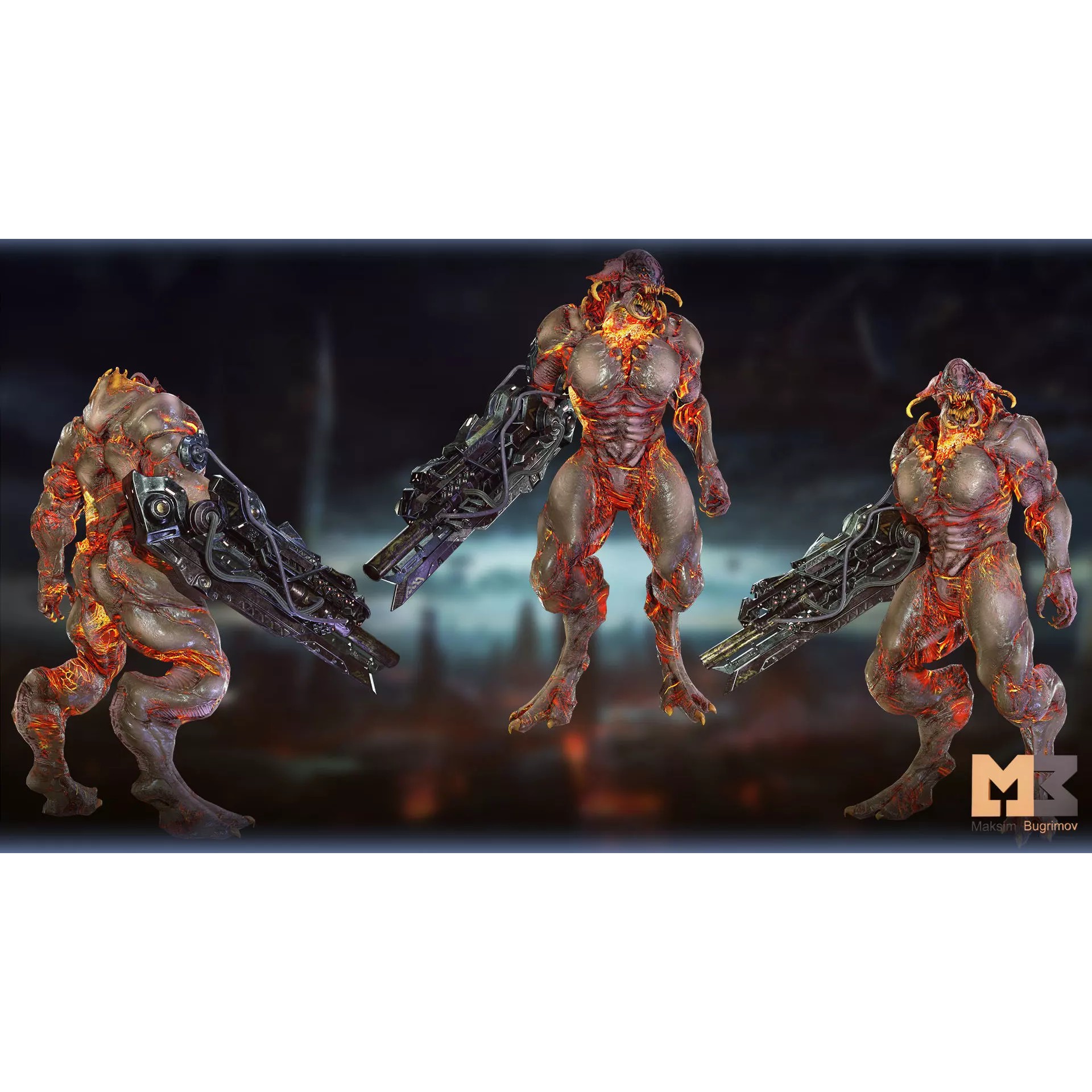 Aliens Warrior Pack - Low-Poly Game-Ready 3D Model - View 10
