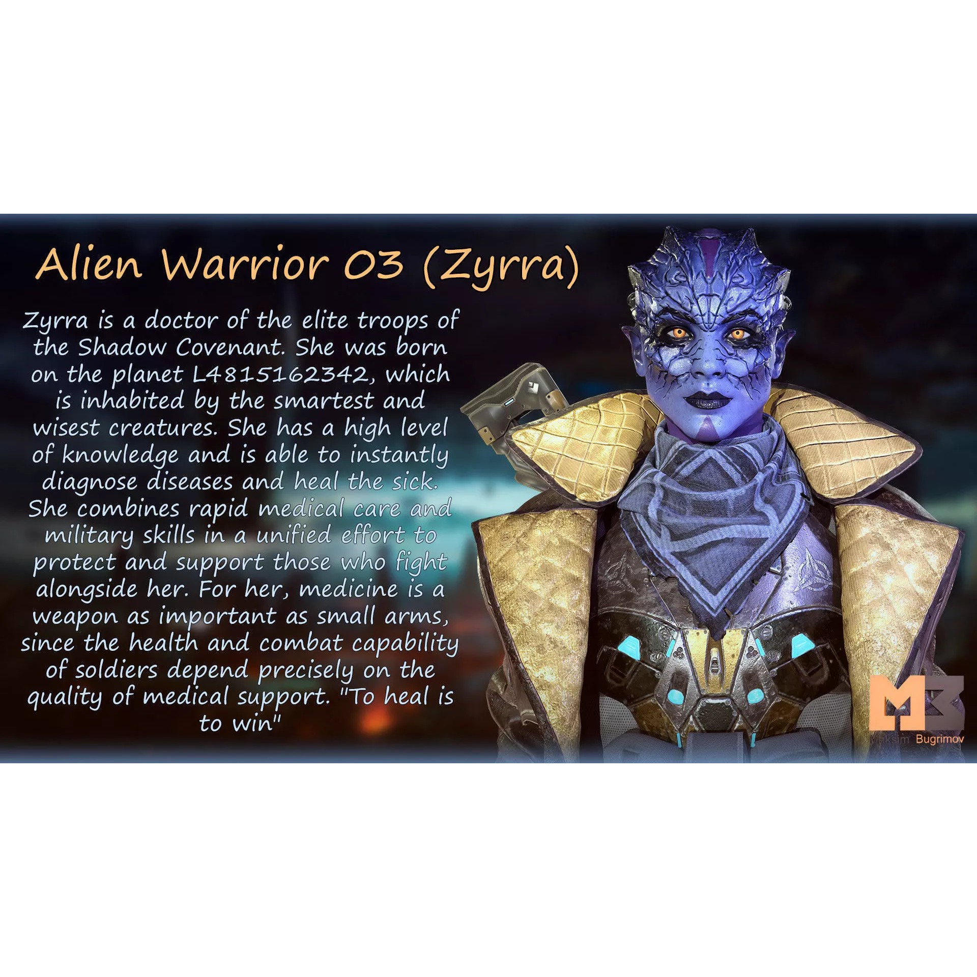Aliens Warrior Pack - Low-Poly Game-Ready 3D Model - View 12