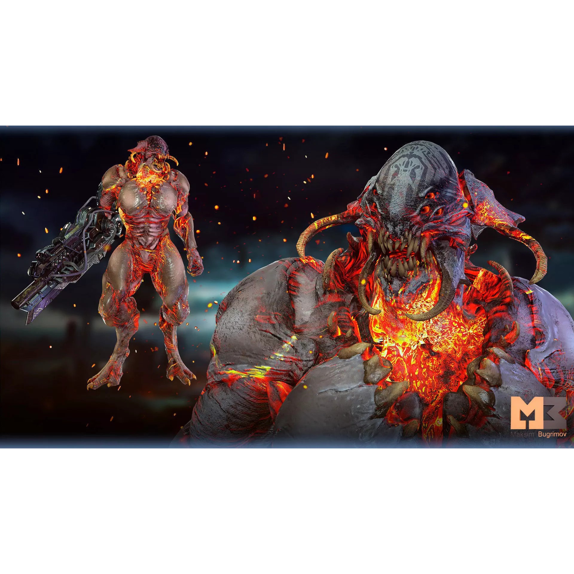 Aliens Warrior Pack - Low-Poly Game-Ready 3D Model - View 9