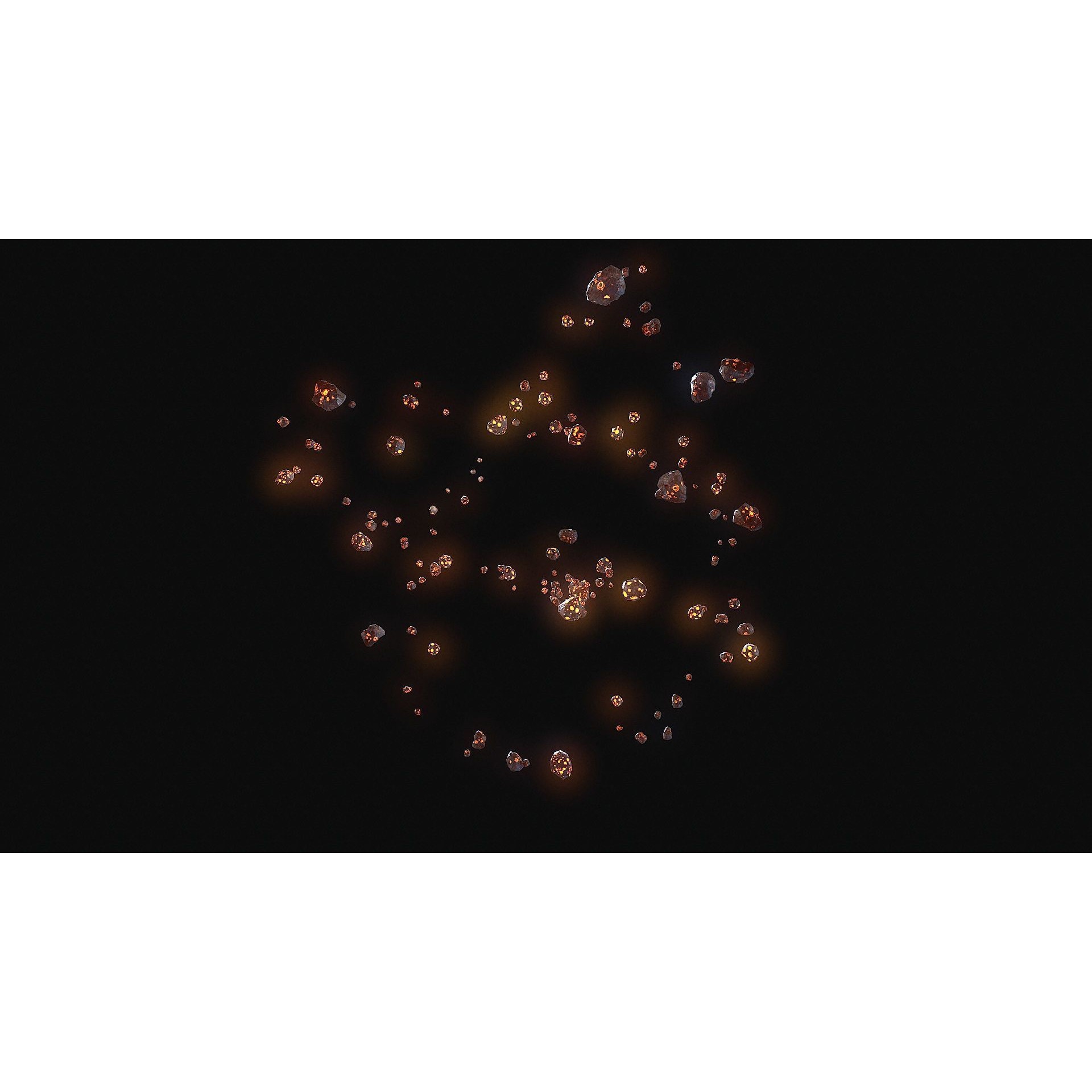 Realistic Asteroid Clouds - Low-Poly Game-Ready 3D Model - View 13