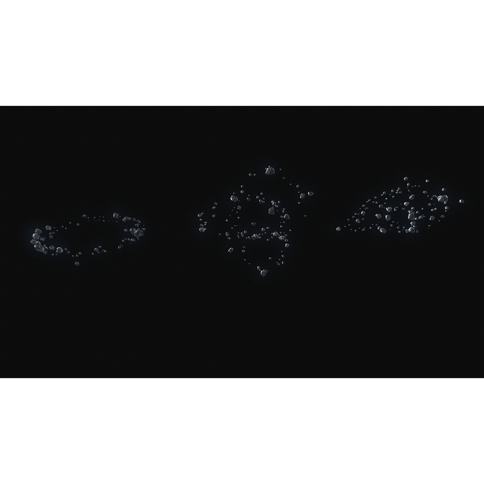 Realistic Asteroid Clouds - Low-Poly Game-Ready 3D Model - View 14