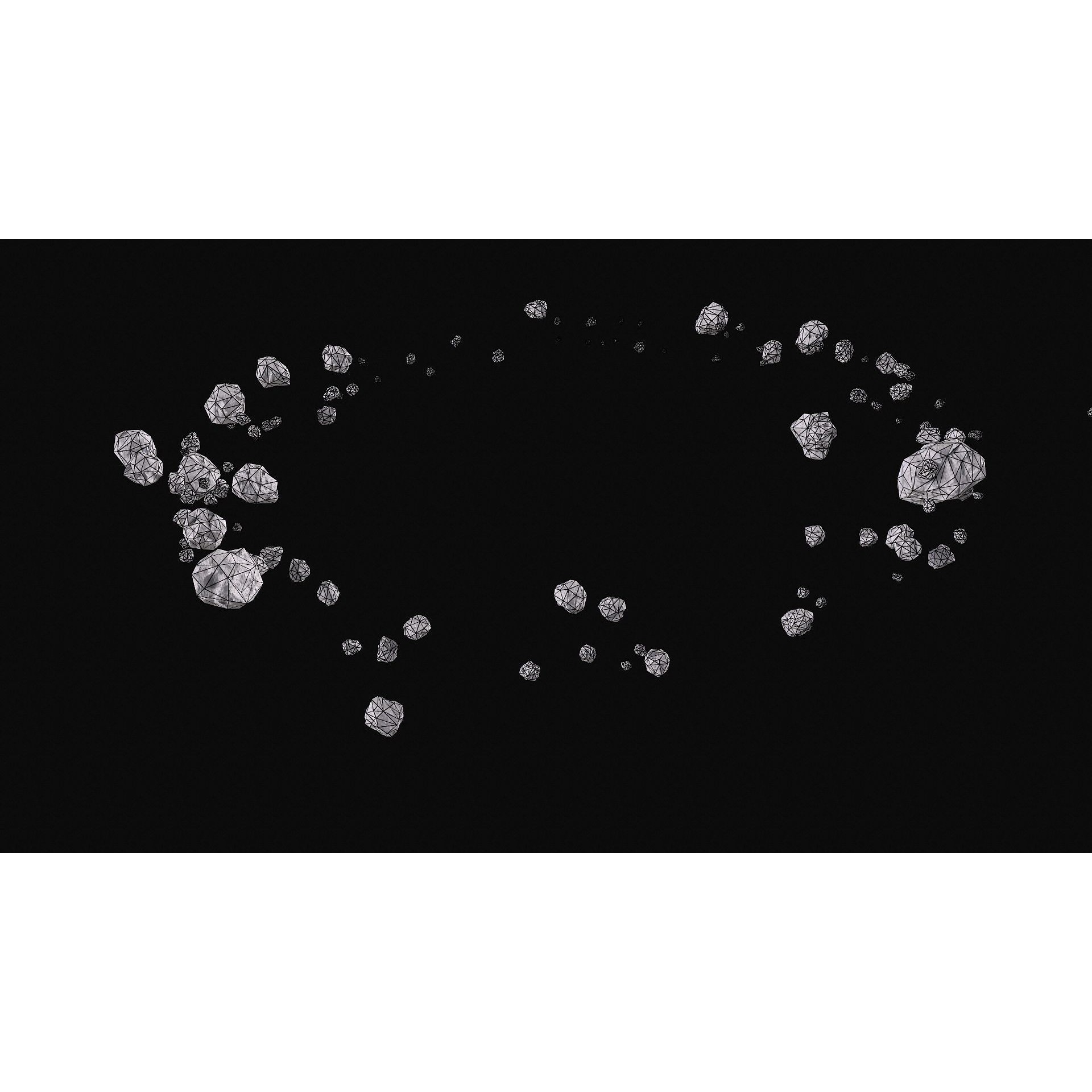 Realistic Asteroid Clouds - Low-Poly Game-Ready 3D Model - View 15