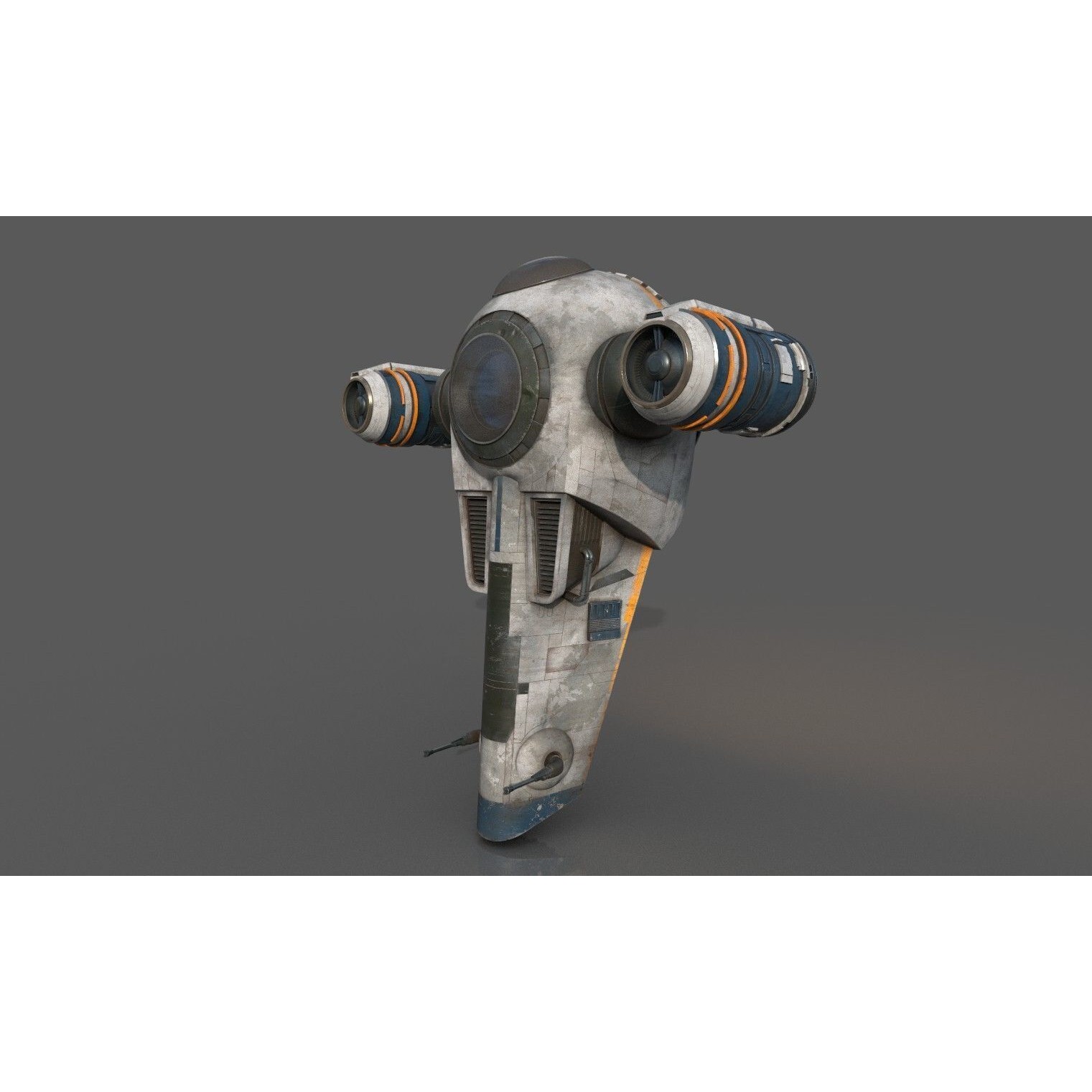 Grogu Style Pod Ship - Low-Poly Game-Ready 3D Model - View 11