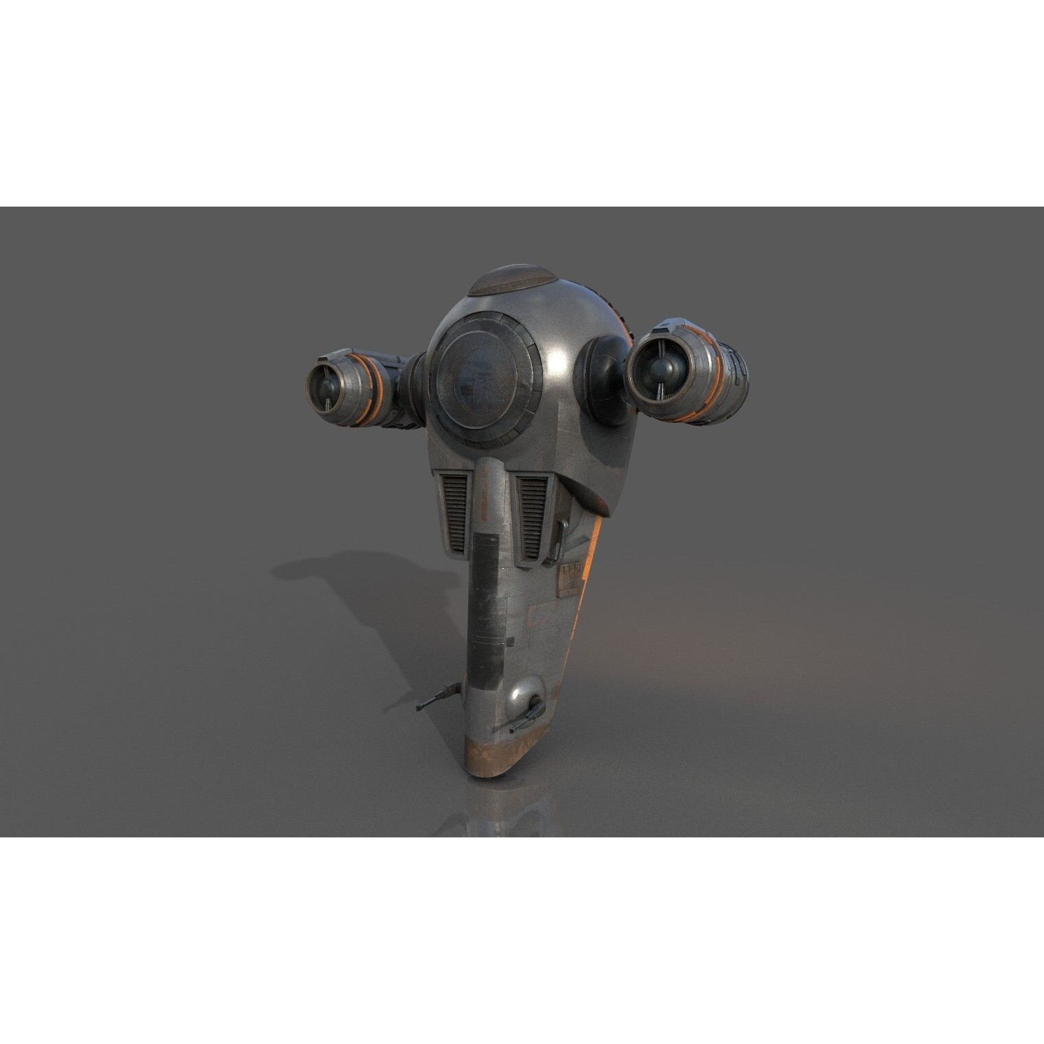 Grogu Style Pod Ship - Low-Poly Game-Ready 3D Model - View 12