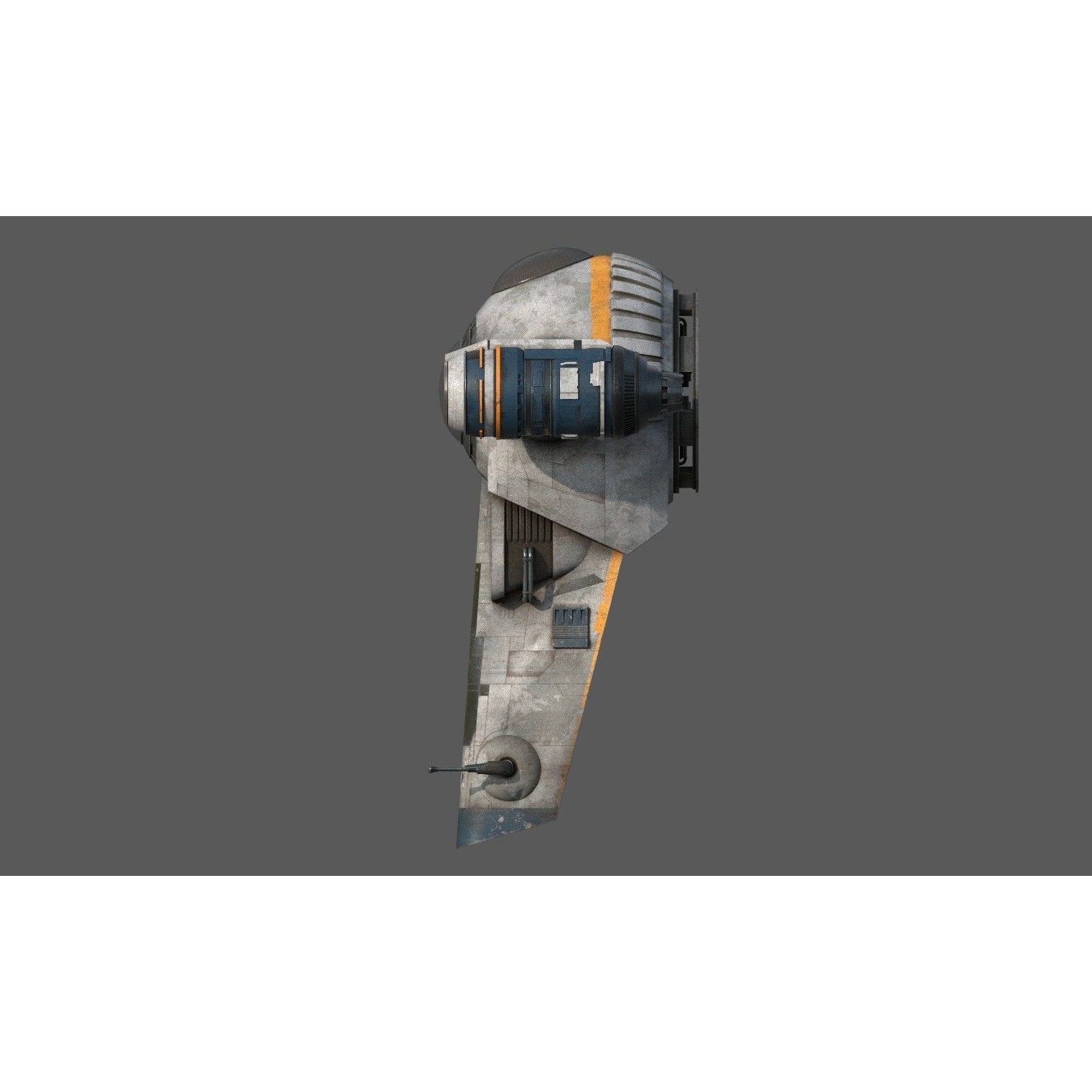 Grogu Style Pod Ship - Low-Poly Game-Ready 3D Model - View 16