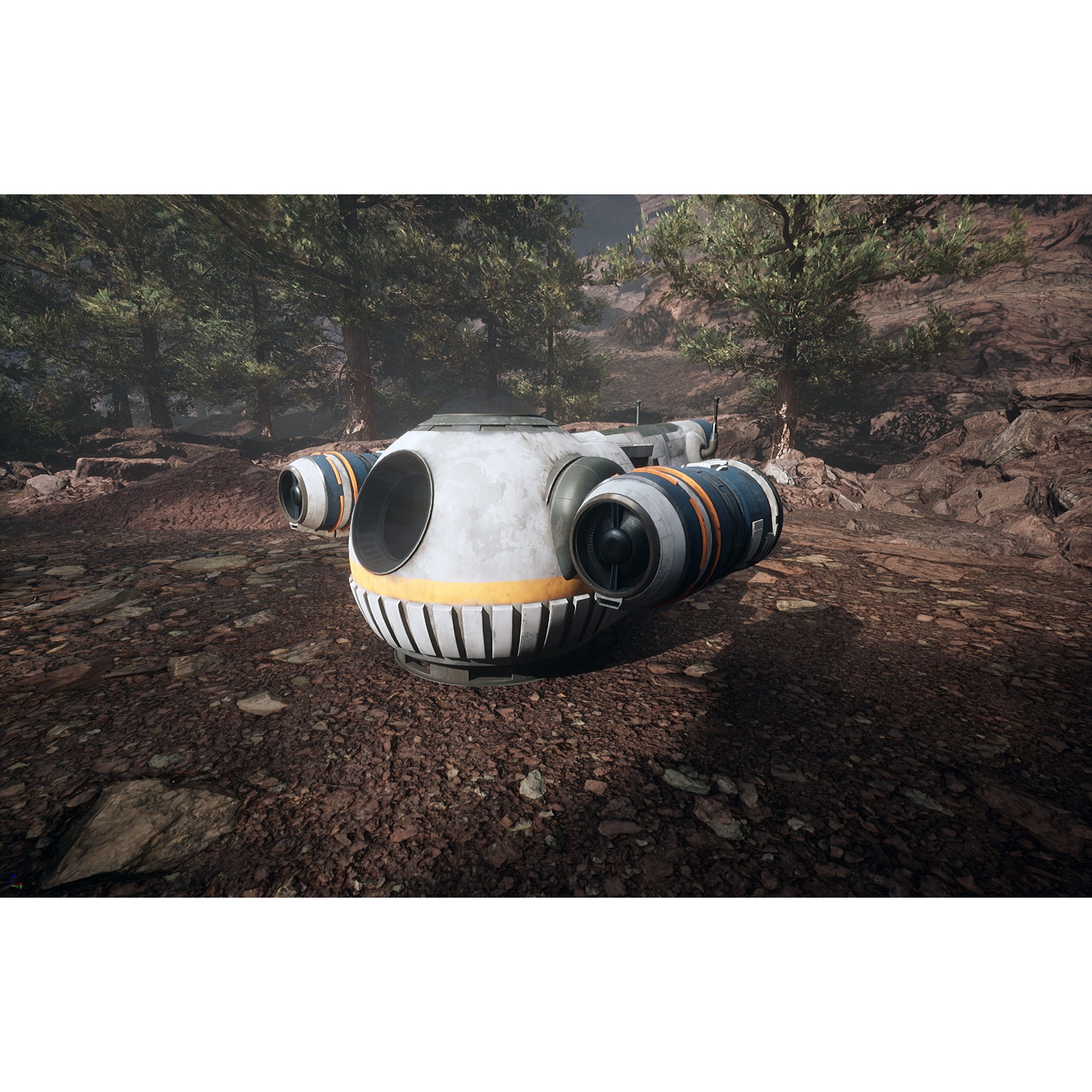 Grogu Style Pod Ship - Low-Poly Game-Ready 3D Model - View 24
