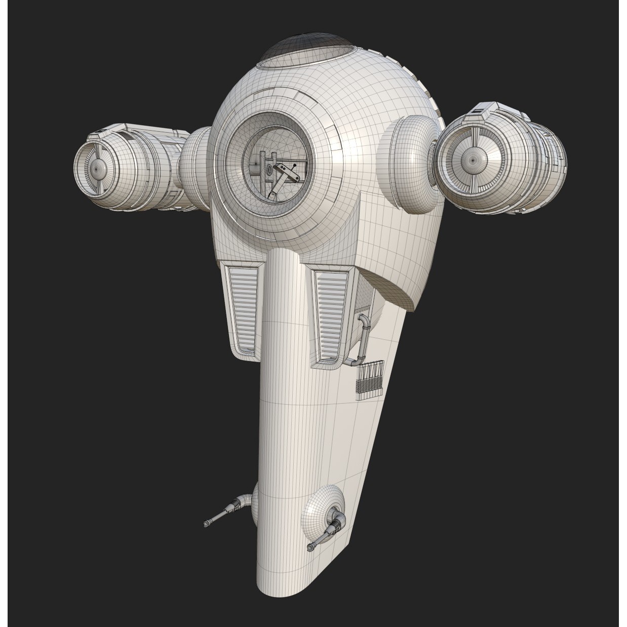 Grogu Style Pod Ship - Low-Poly Game-Ready 3D Model - View 29