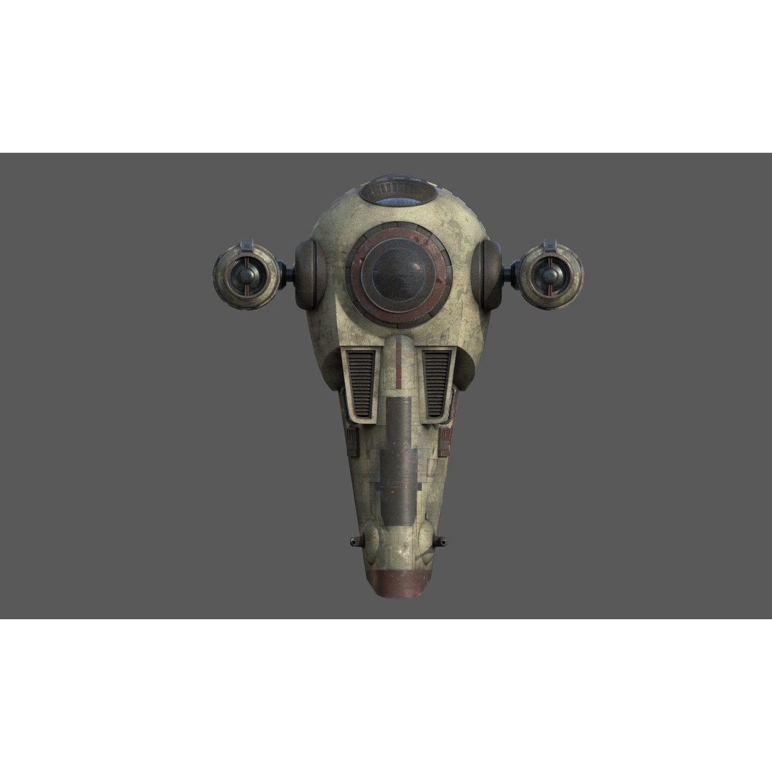 Grogu Style Pod Ship - Low-Poly Game-Ready 3D Model - View 5