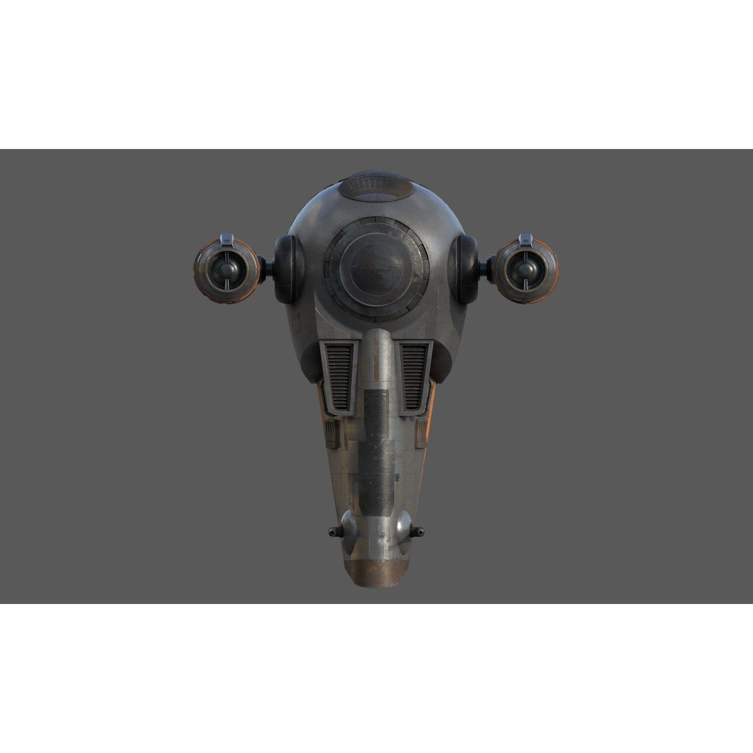 Grogu Style Pod Ship - Low-Poly Game-Ready 3D Model - View 7