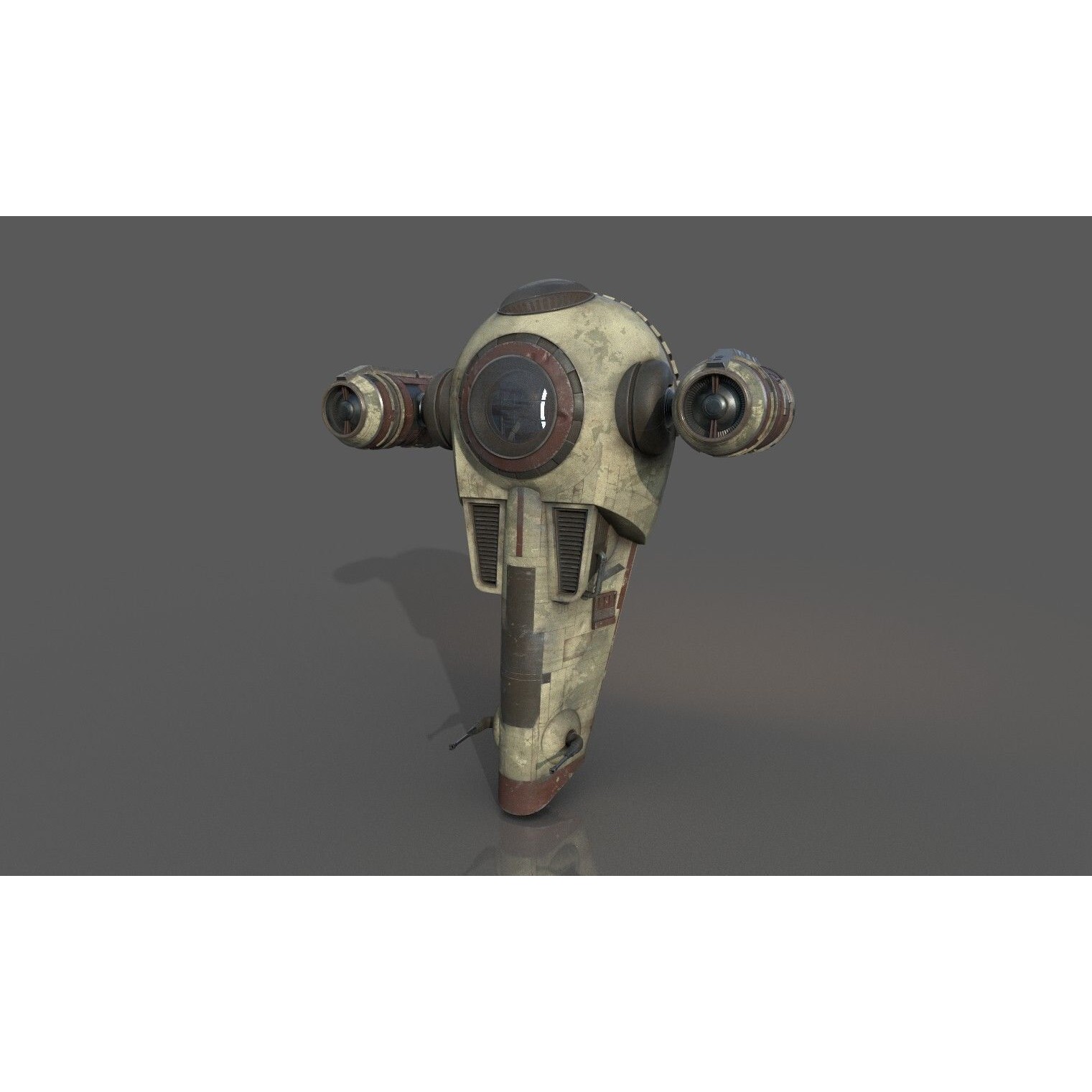 Grogu Style Pod Ship - Low-Poly Game-Ready 3D Model - View 8