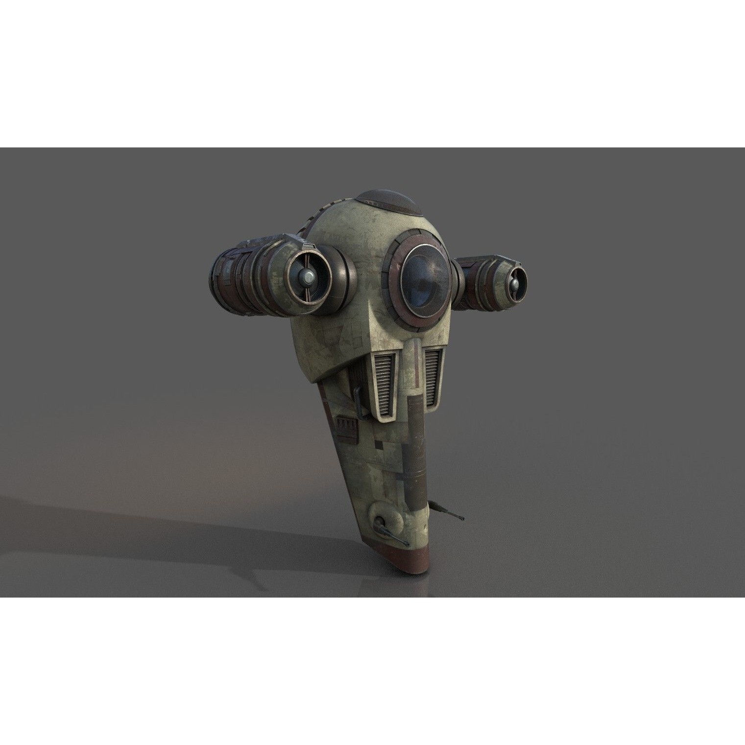 Grogu Style Pod Ship - Low-Poly Game-Ready 3D Model - View 9