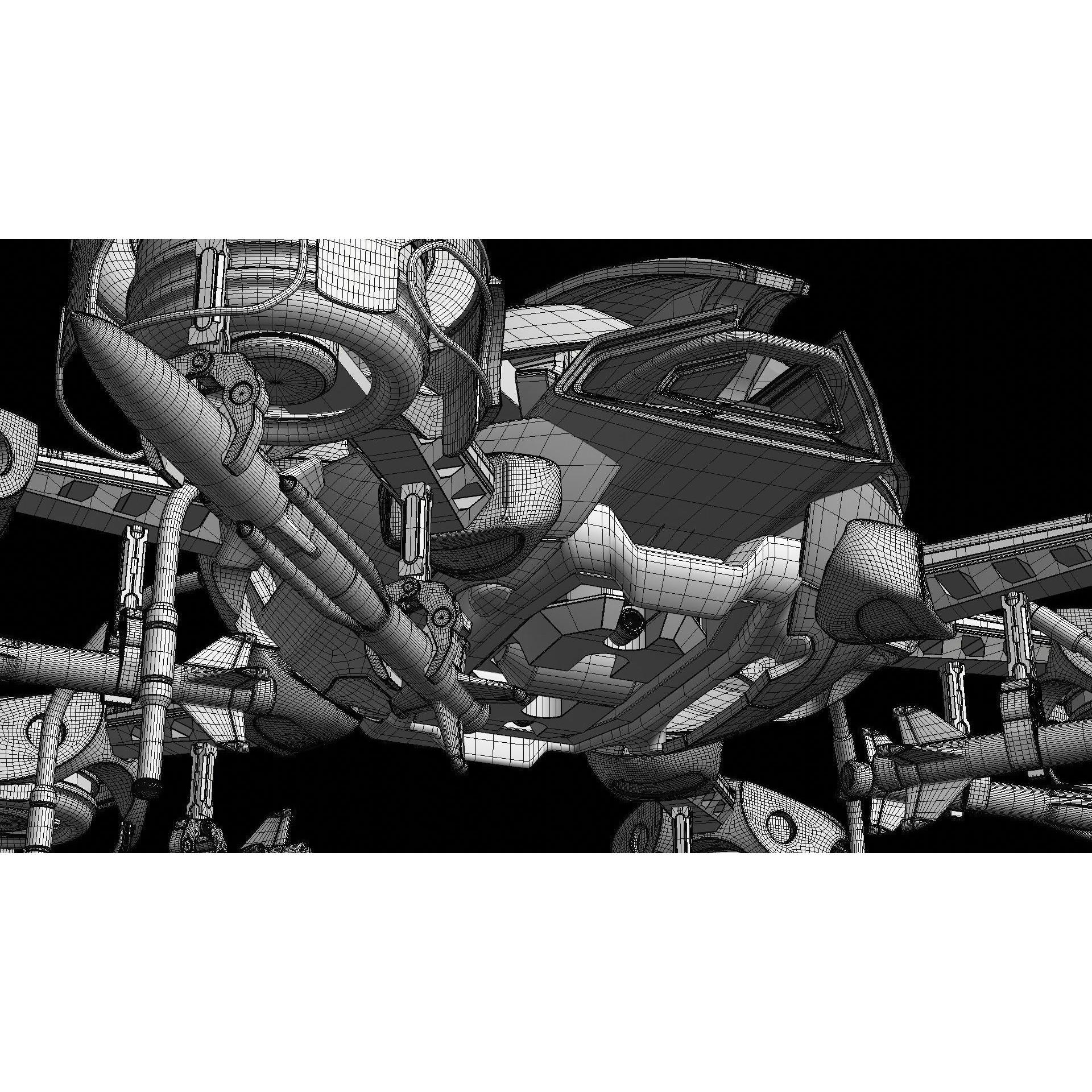 MissileCopter Drone - Game-Ready 3D Model - View 22