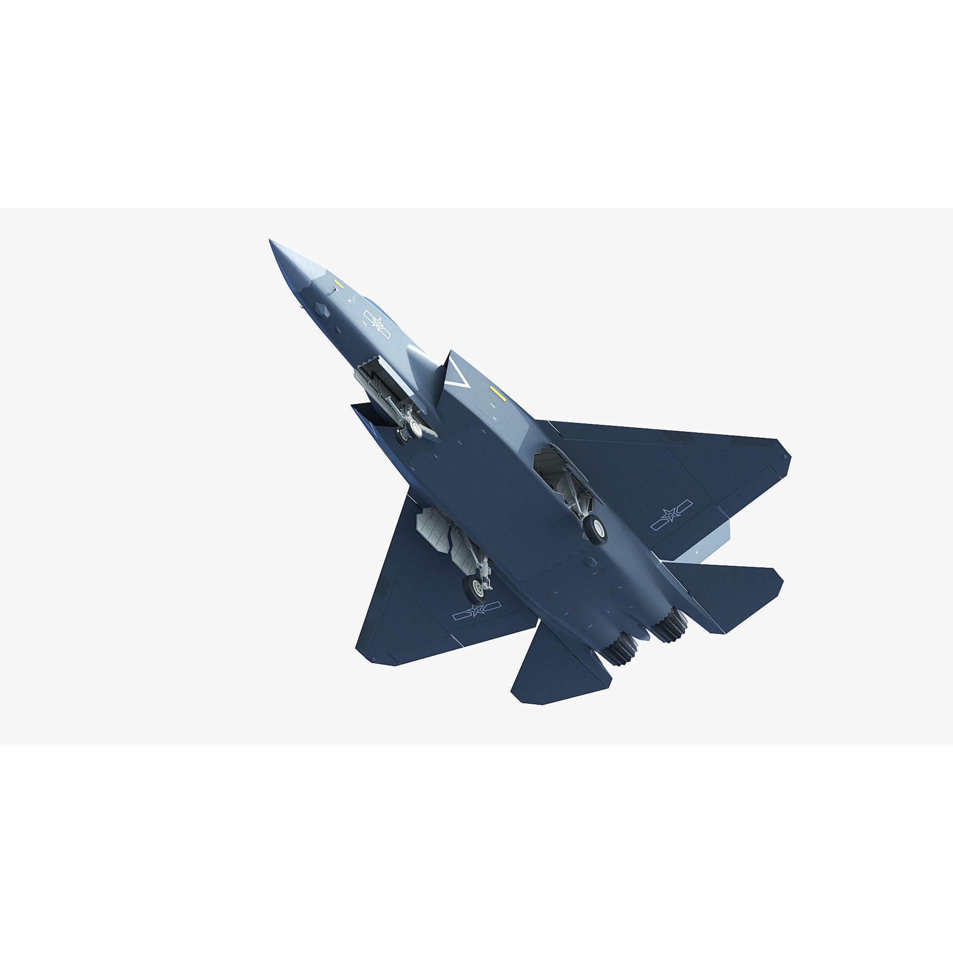 J-35A Stealth Fighter - Game-Ready 3D Model - View 13