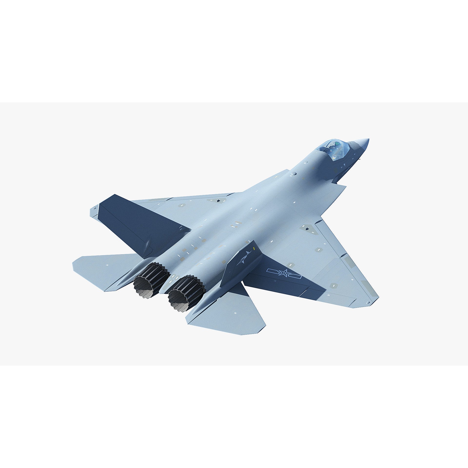 J-35A Stealth Fighter - Game-Ready 3D Model - View 14
