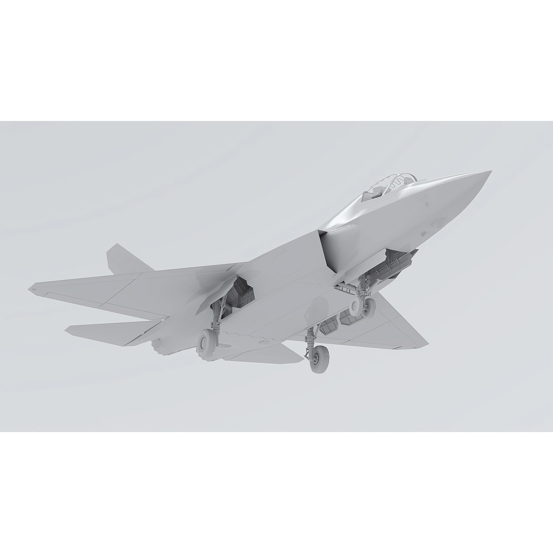 J-35A Stealth Fighter - Game-Ready 3D Model - View 21