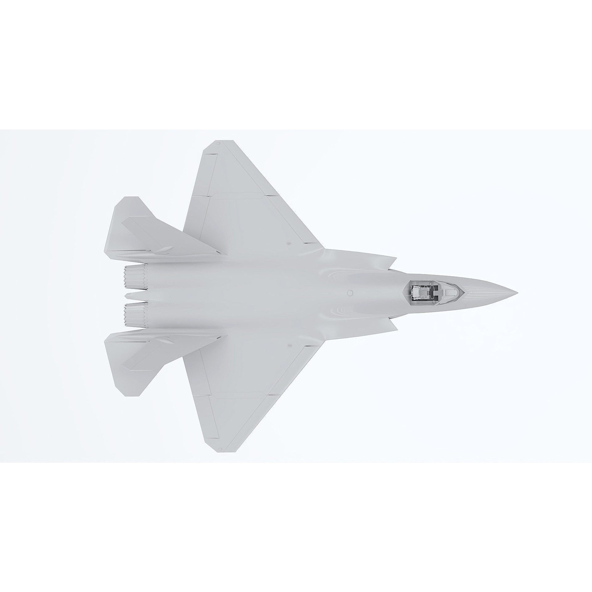 J-35A Stealth Fighter - Game-Ready 3D Model - View 23