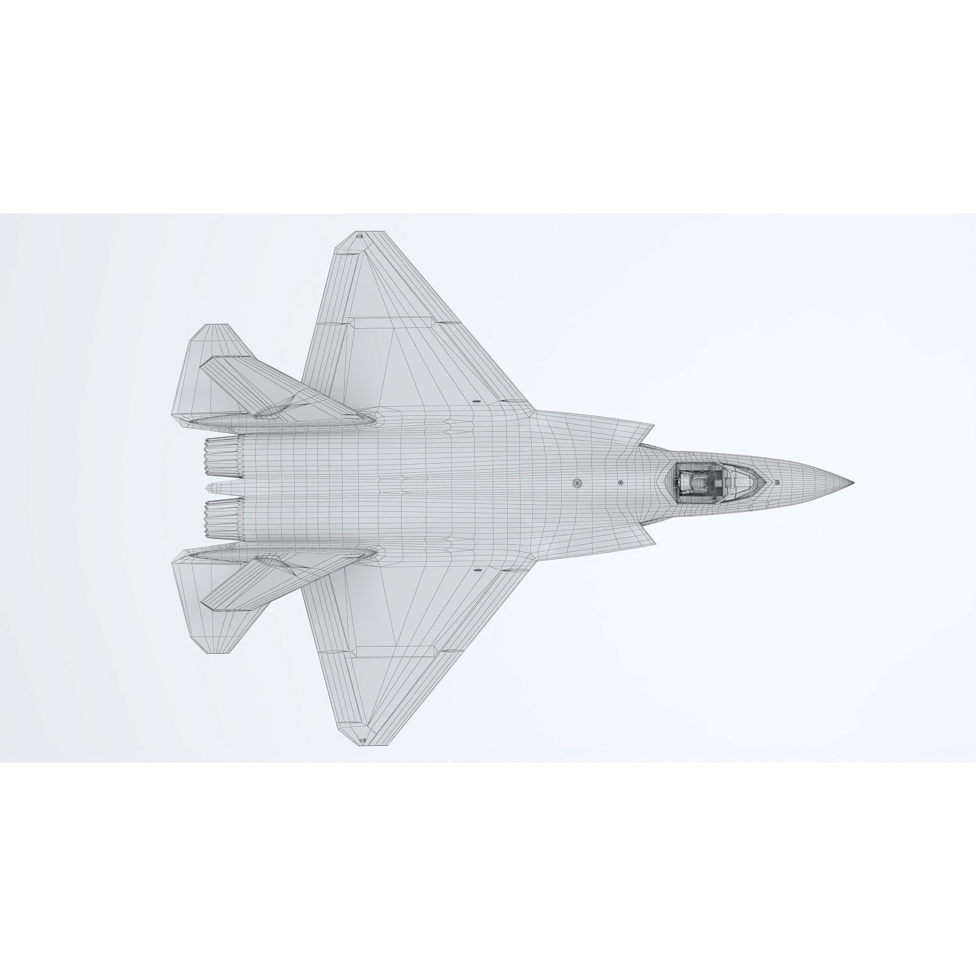 J-35A Stealth Fighter - Game-Ready 3D Model - View 24