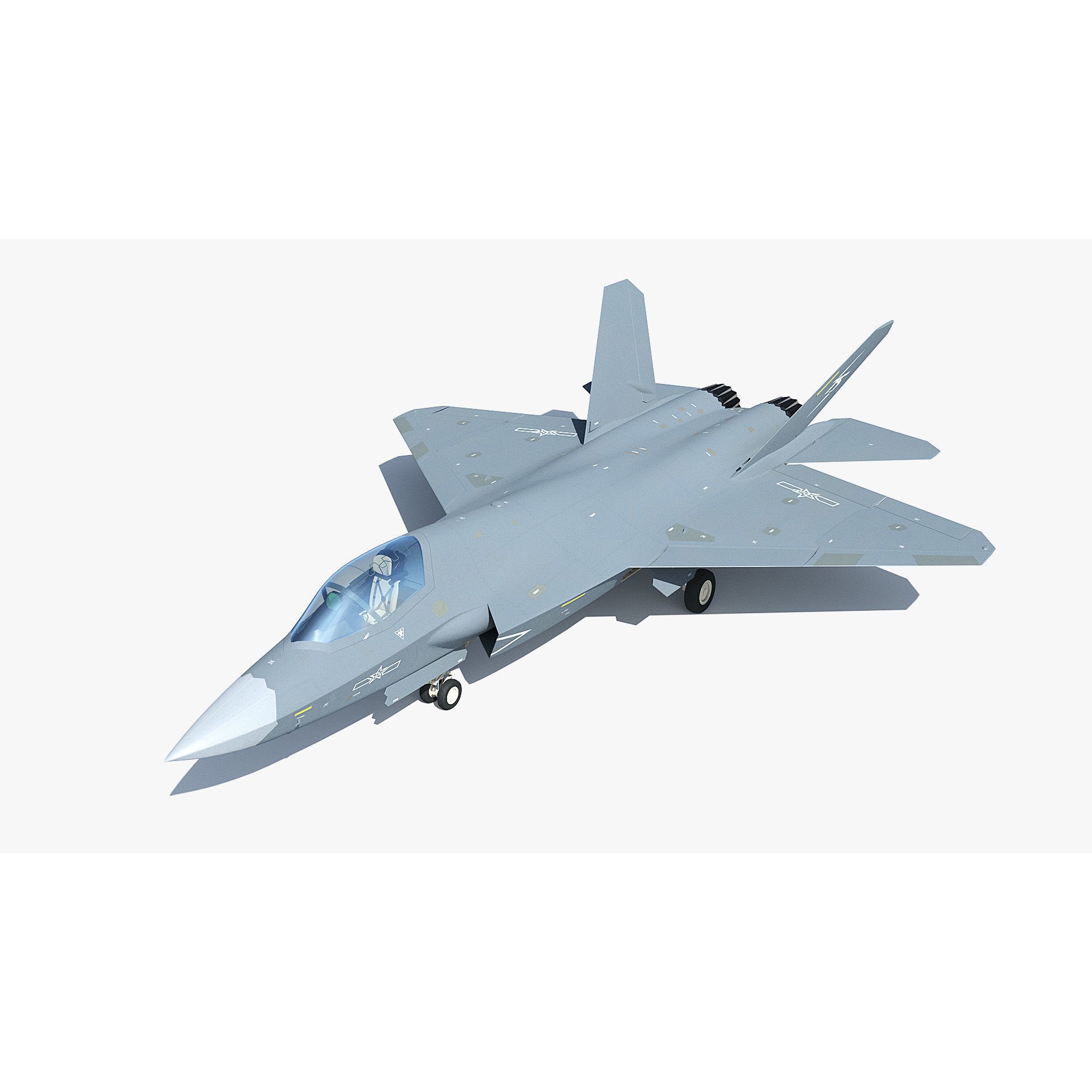 J-35A Stealth Fighter - Game-Ready 3D Model - View 3