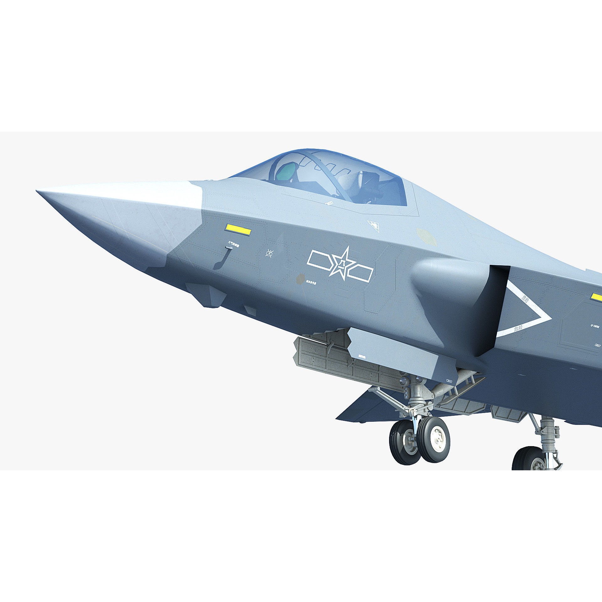 J-35A Stealth Fighter - Game-Ready 3D Model - View 4