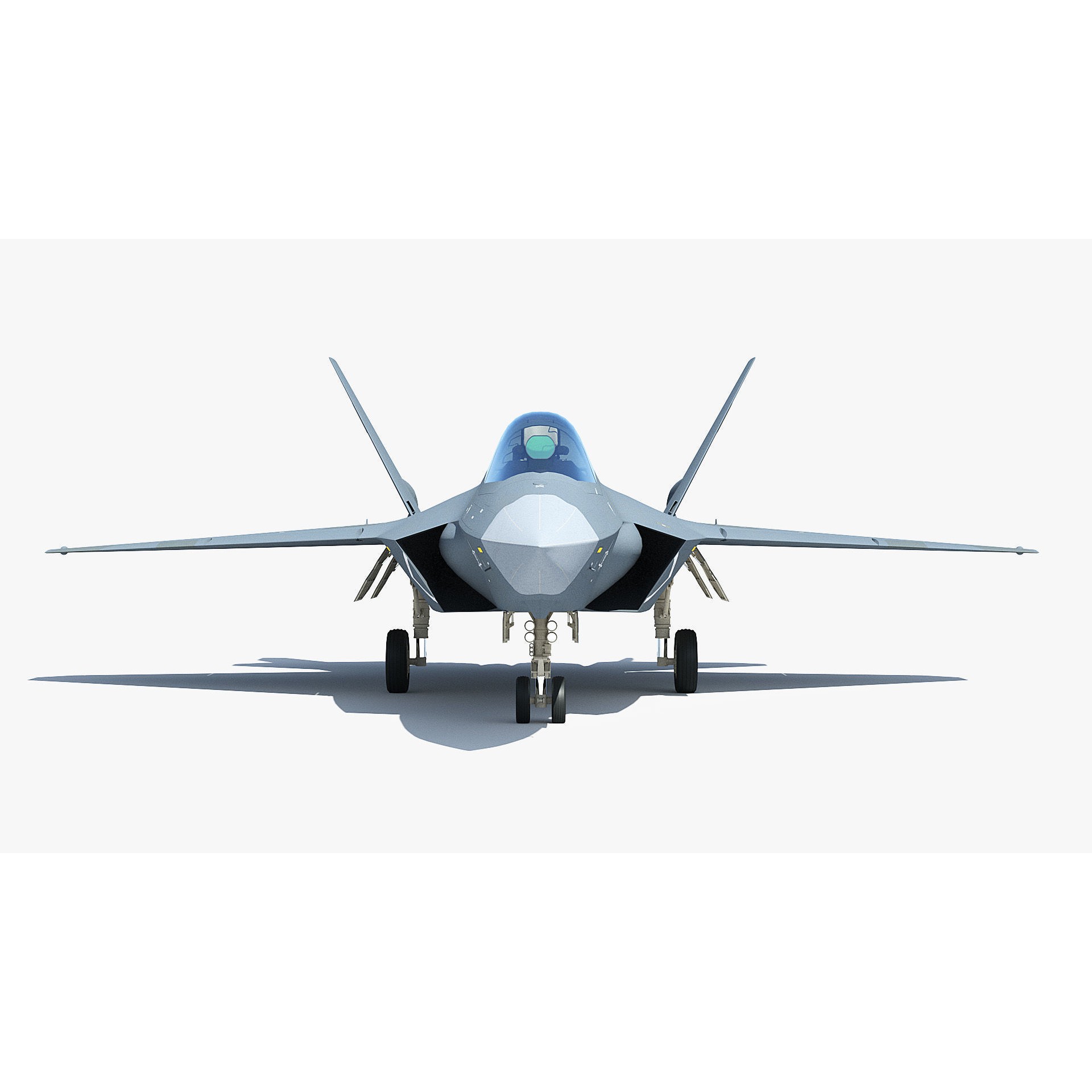 J-35A Stealth Fighter - Game-Ready 3D Model - View 6