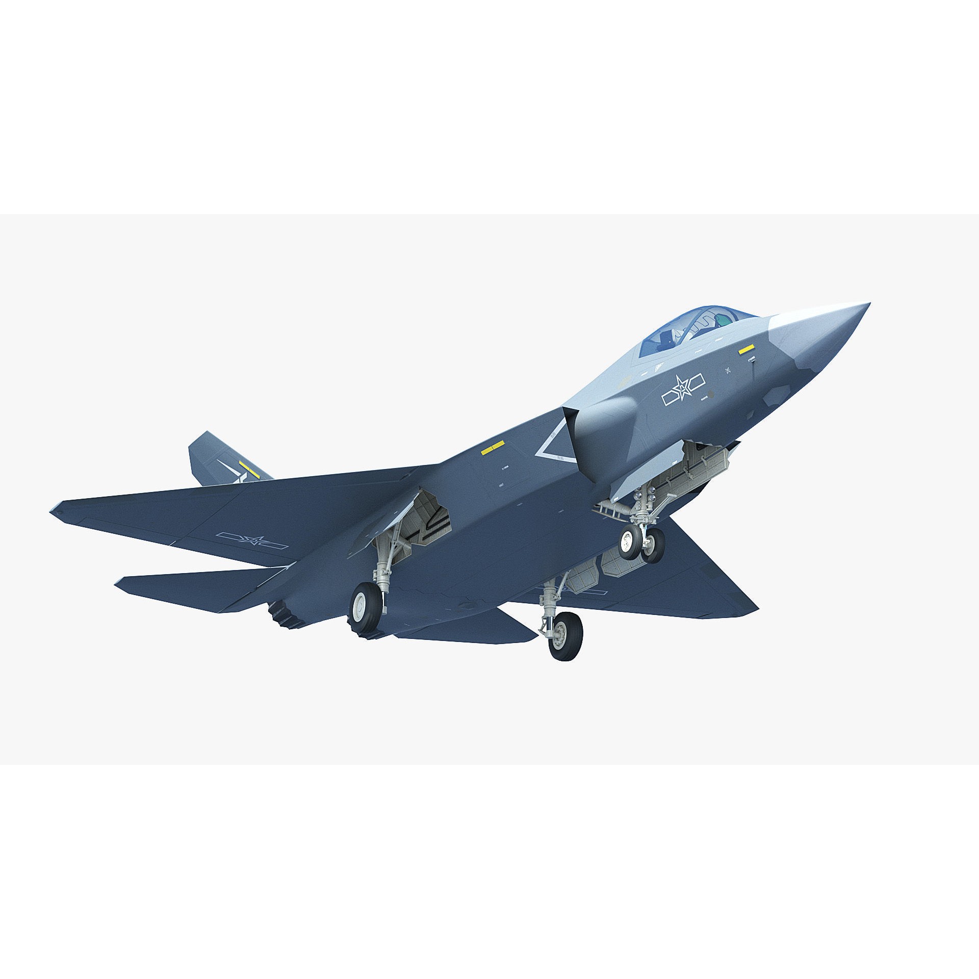 J-35A Stealth Fighter - Game-Ready 3D Model - View 8