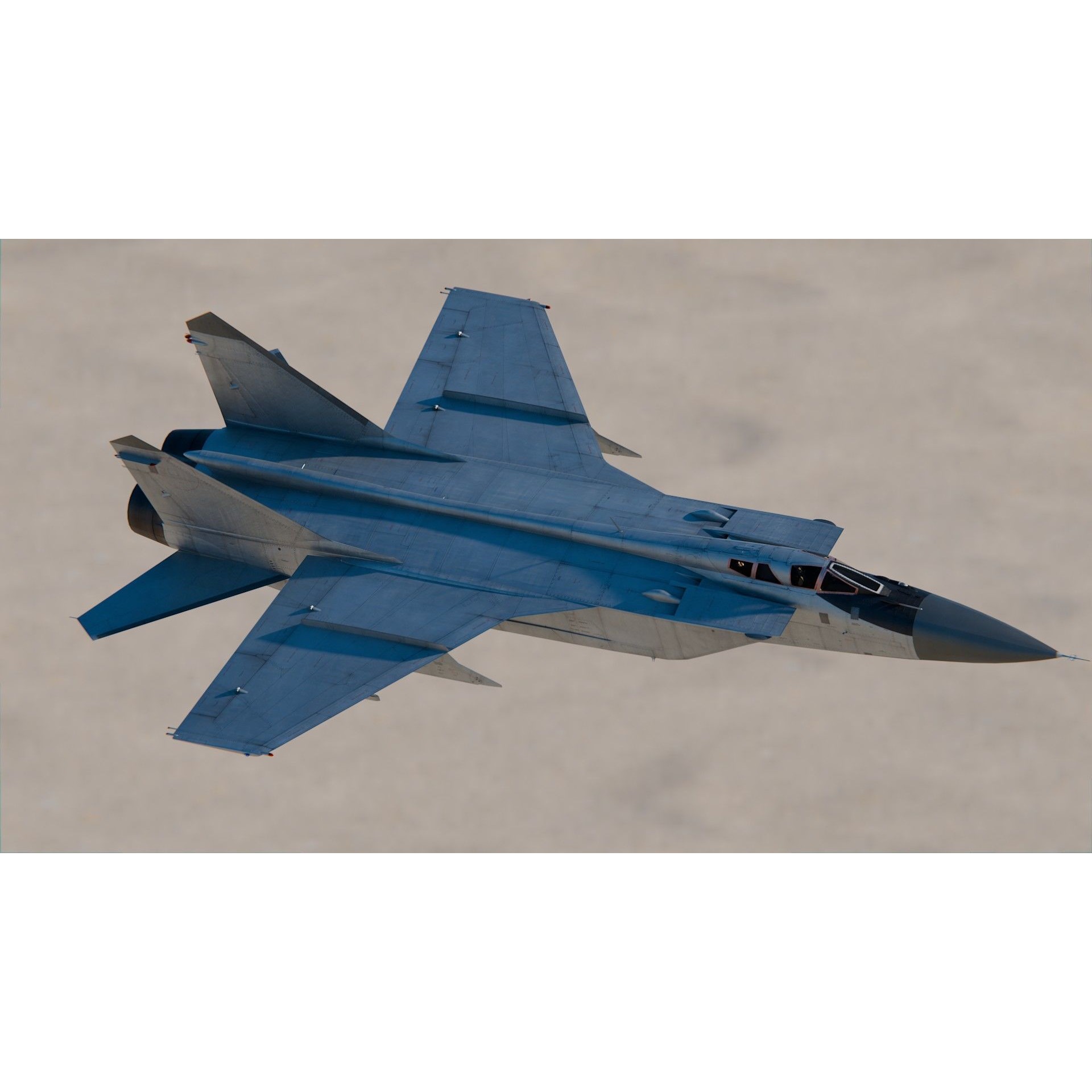 Mikoyan MiG-31 - Game-Ready 3D Model - View 6