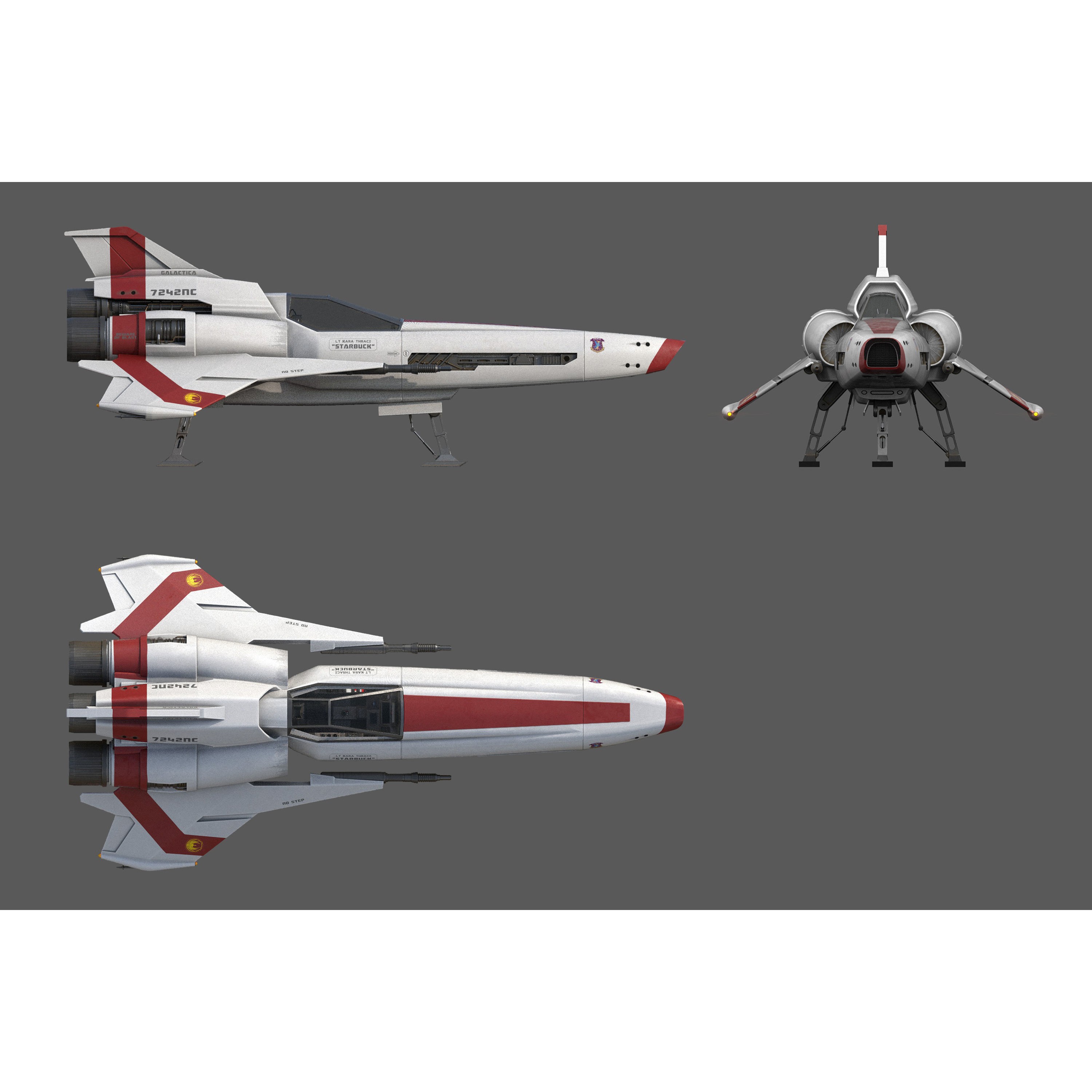 Viper Mk2 - Low-Poly Game-Ready 3D Model - View 10